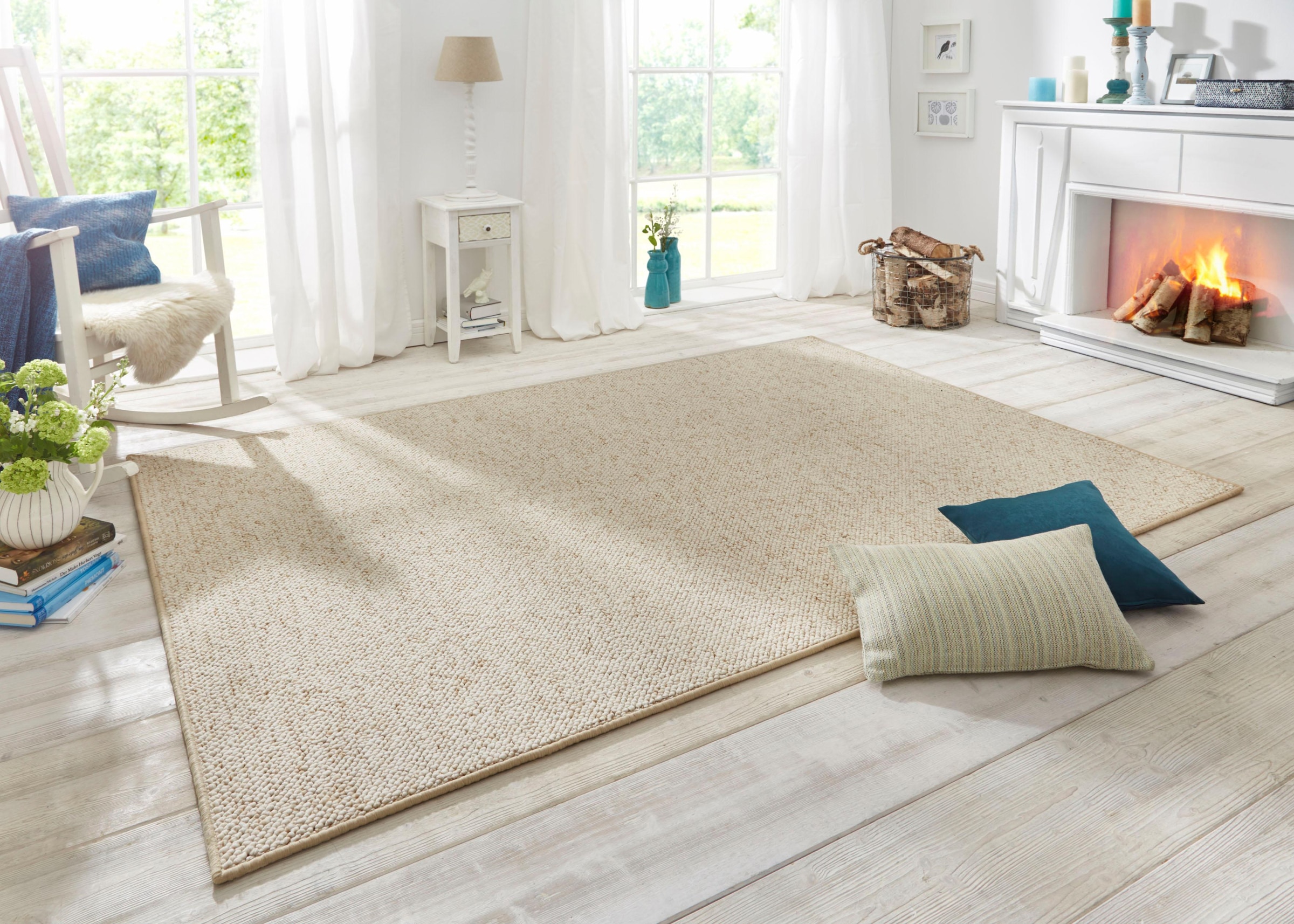 HANSE Home Tapis »Wolly 2« Rectangulaire 12 mm Höhe Flachgewebe, Läufer, Skandi, Woll-Optik, Esszimmer, Wohnzimmer, Flur