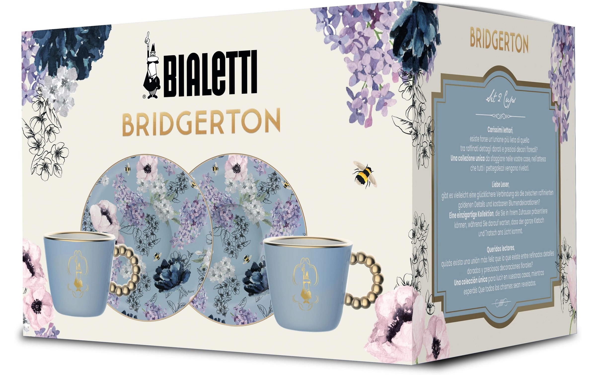 BIALETTI Tasse »Bialetti Kaffeetasse Bridgerton 80 ml, 2 Stück, Mehrfarbig«