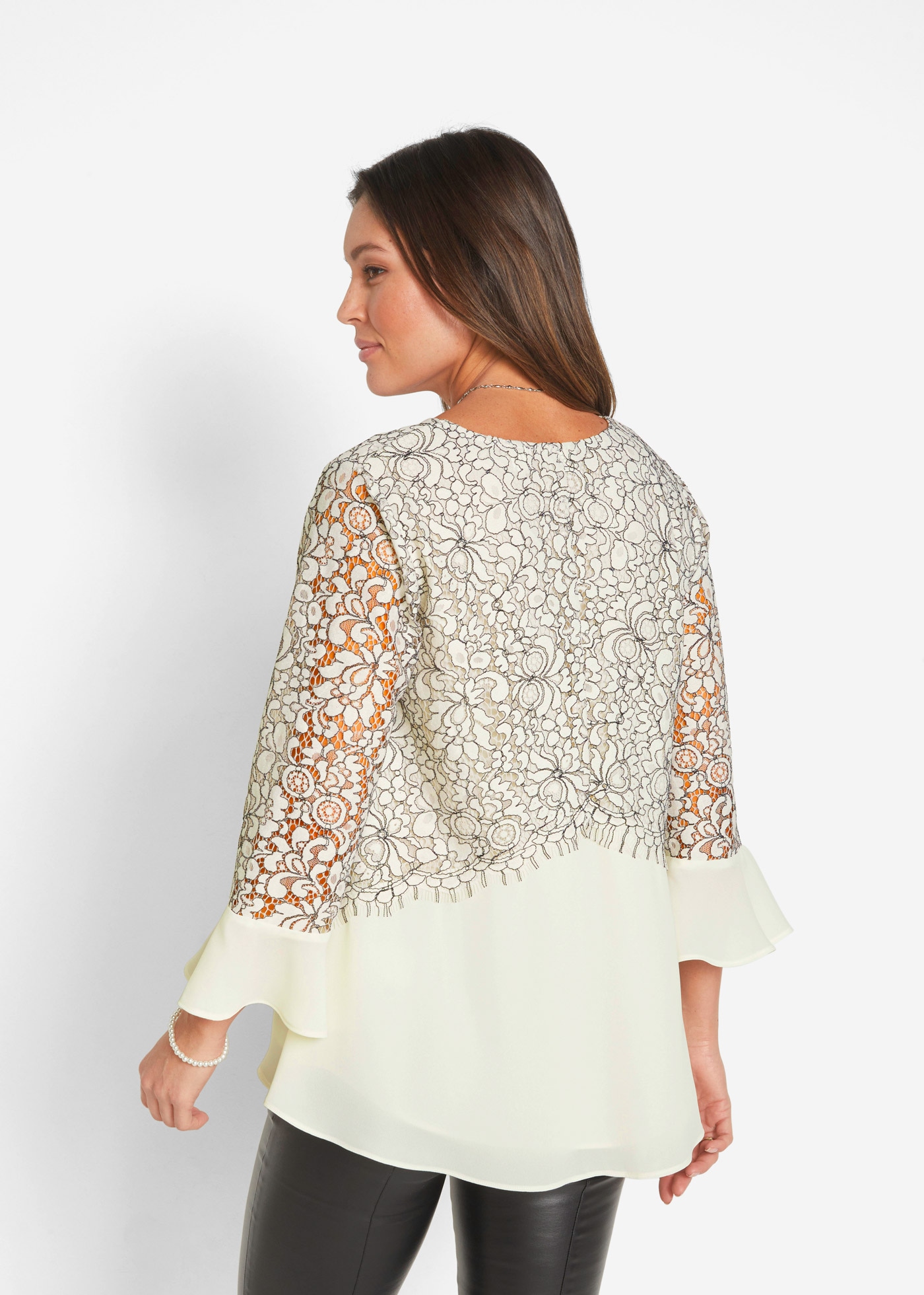 bonprix Tunique eleganter Stil für festliche Anlässe, mit modischem Spitzenbesatz