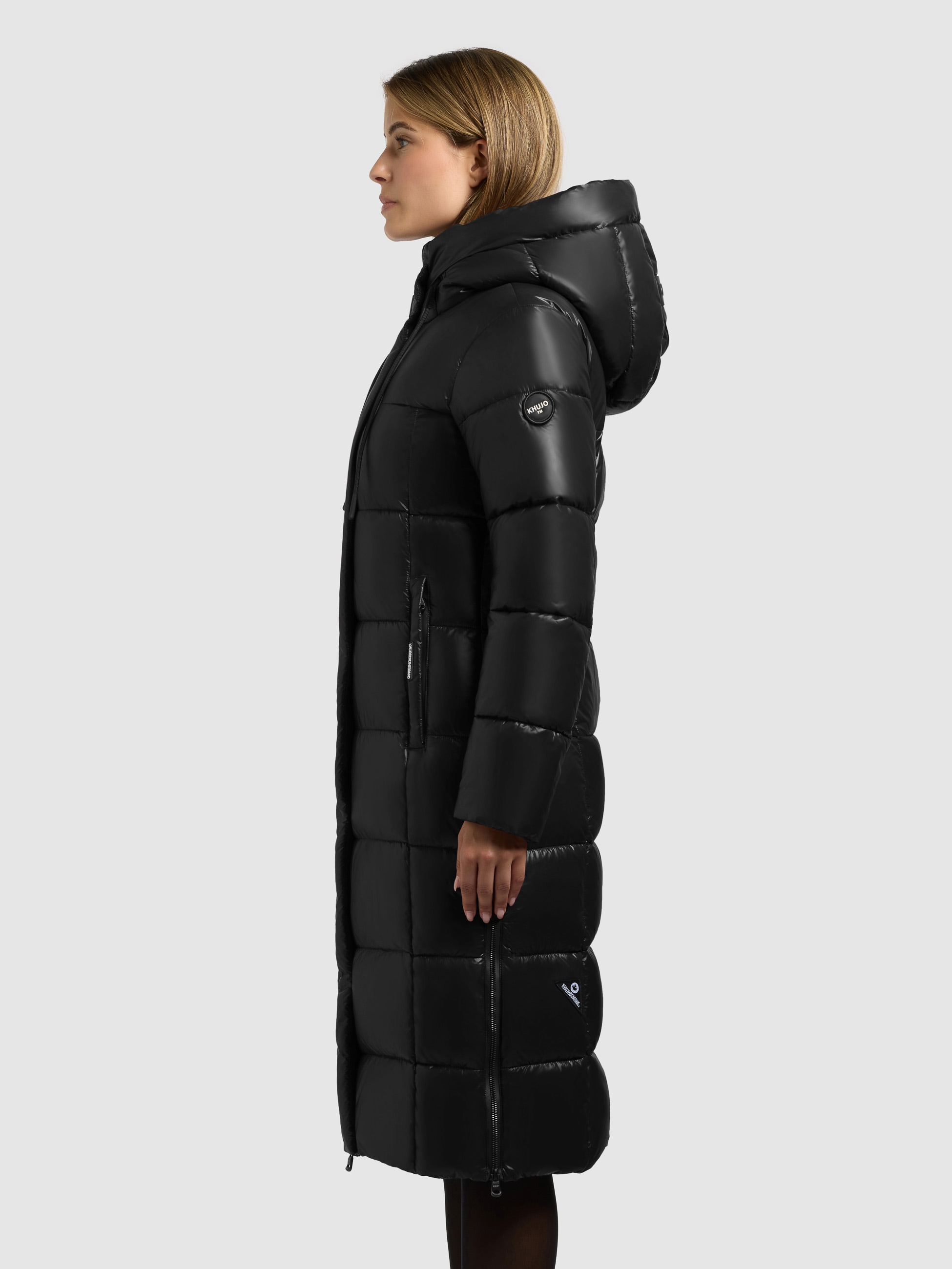khujo Steppmantel »WILLA« praktische Seitenschlitze mit Reissverschluss