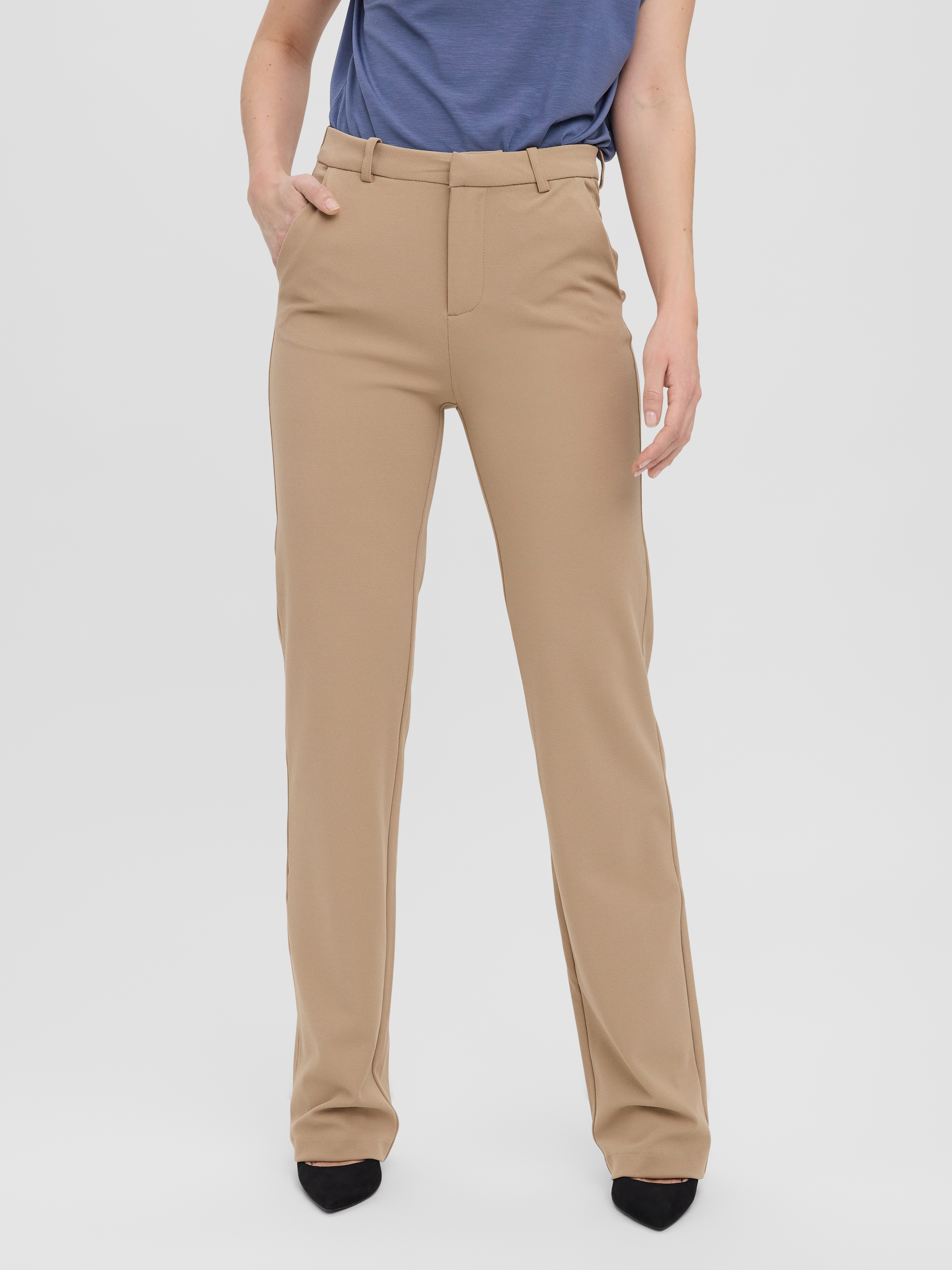 Vero Moda Pantalon de costume »VMZAMIRA MW SLIM STRAIGHT PANT NOOS«  mit Gürtelschlaufen
