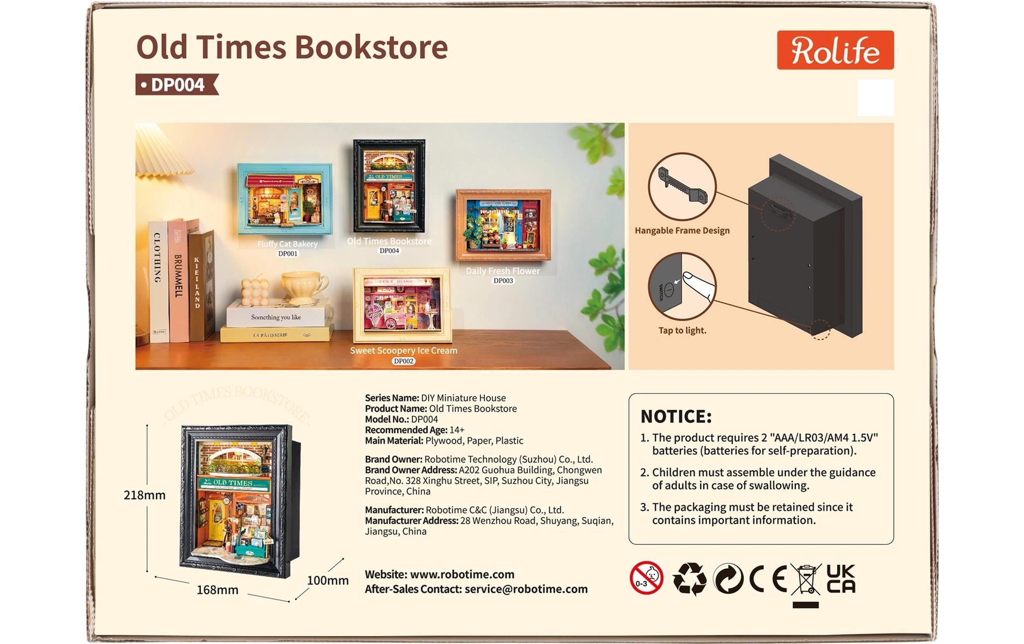   Kit de modèles réduits »Rolife Old Times Bookstore mit LED« 157 cuis tlg.