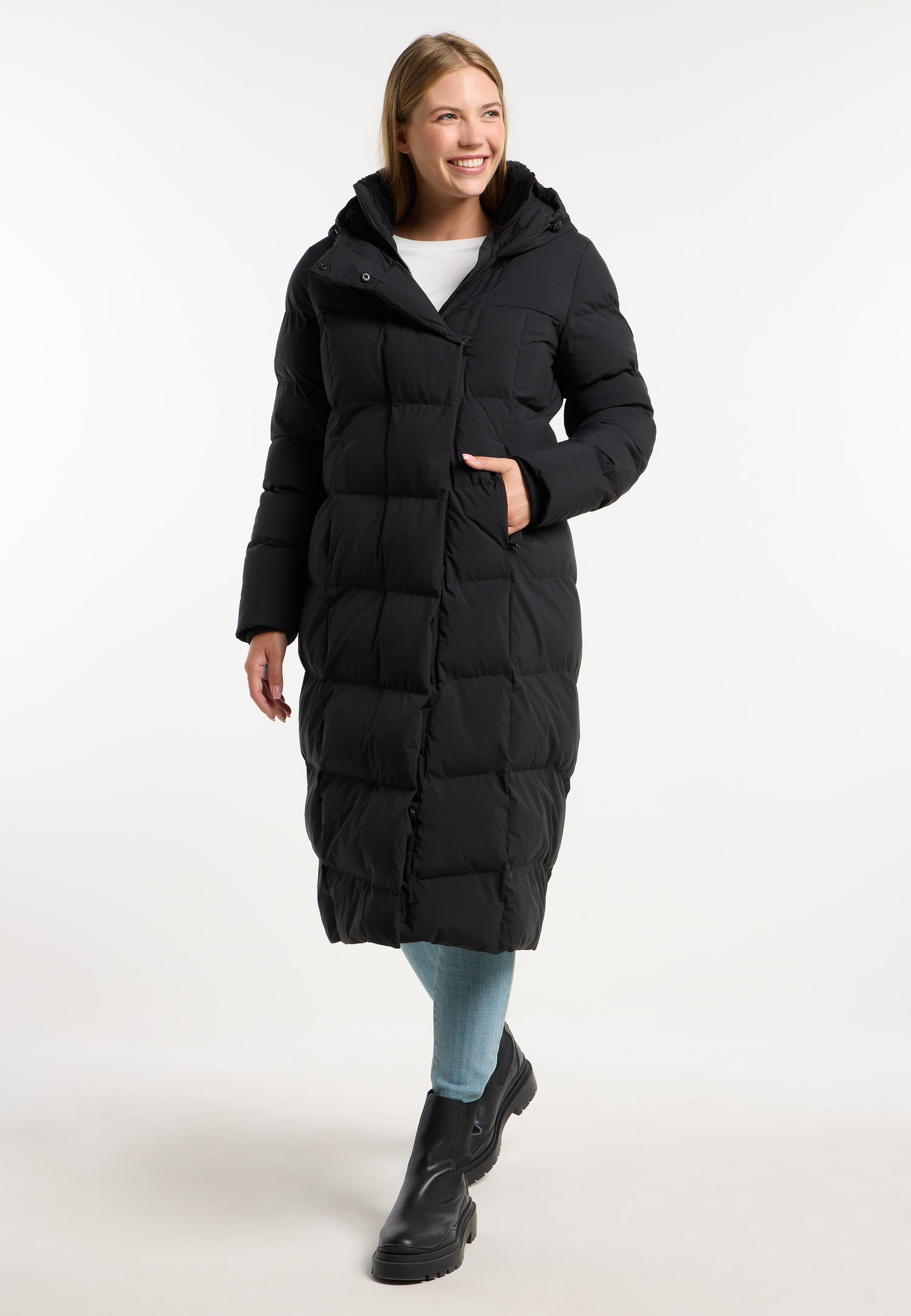 Ragwear Manteau matelassé »PAVLA LONG« verdeckter Reissverschluss