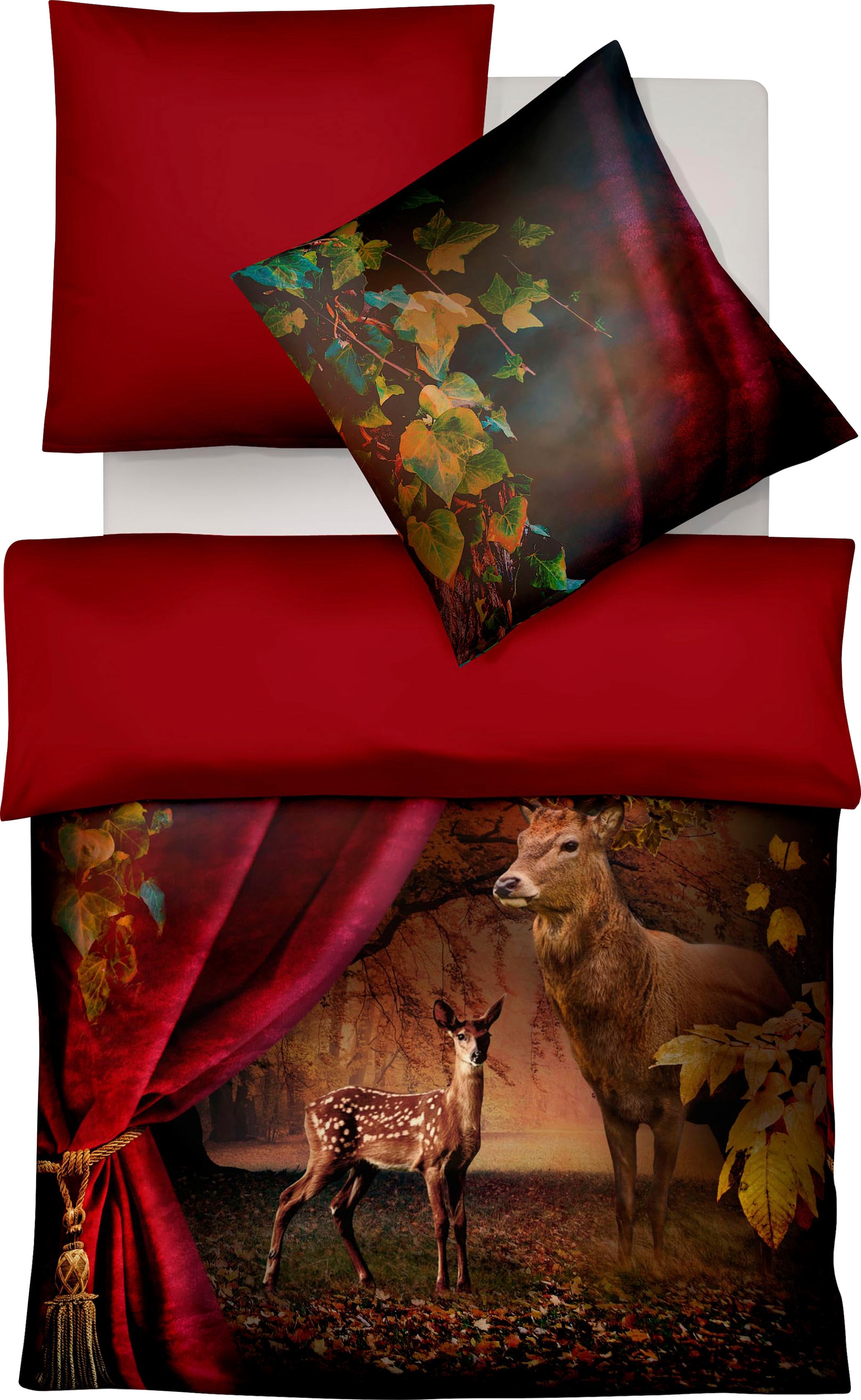 fleuresse Linge de lit réversible »Bed Art S 3759« 3 cuis Mako Satin, Baumwolle, in Gr. 135x200, 155x220, 200x200cm