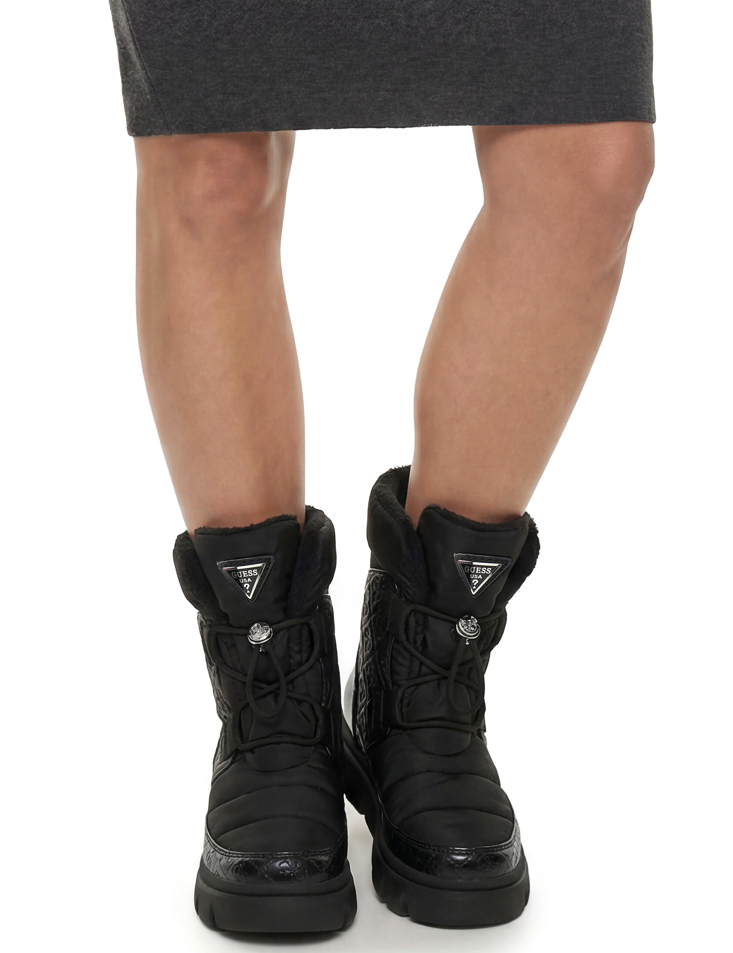Guess Bottines à lacets »MABRY«  Winterboots mit Schnellverschluss und Gummizug