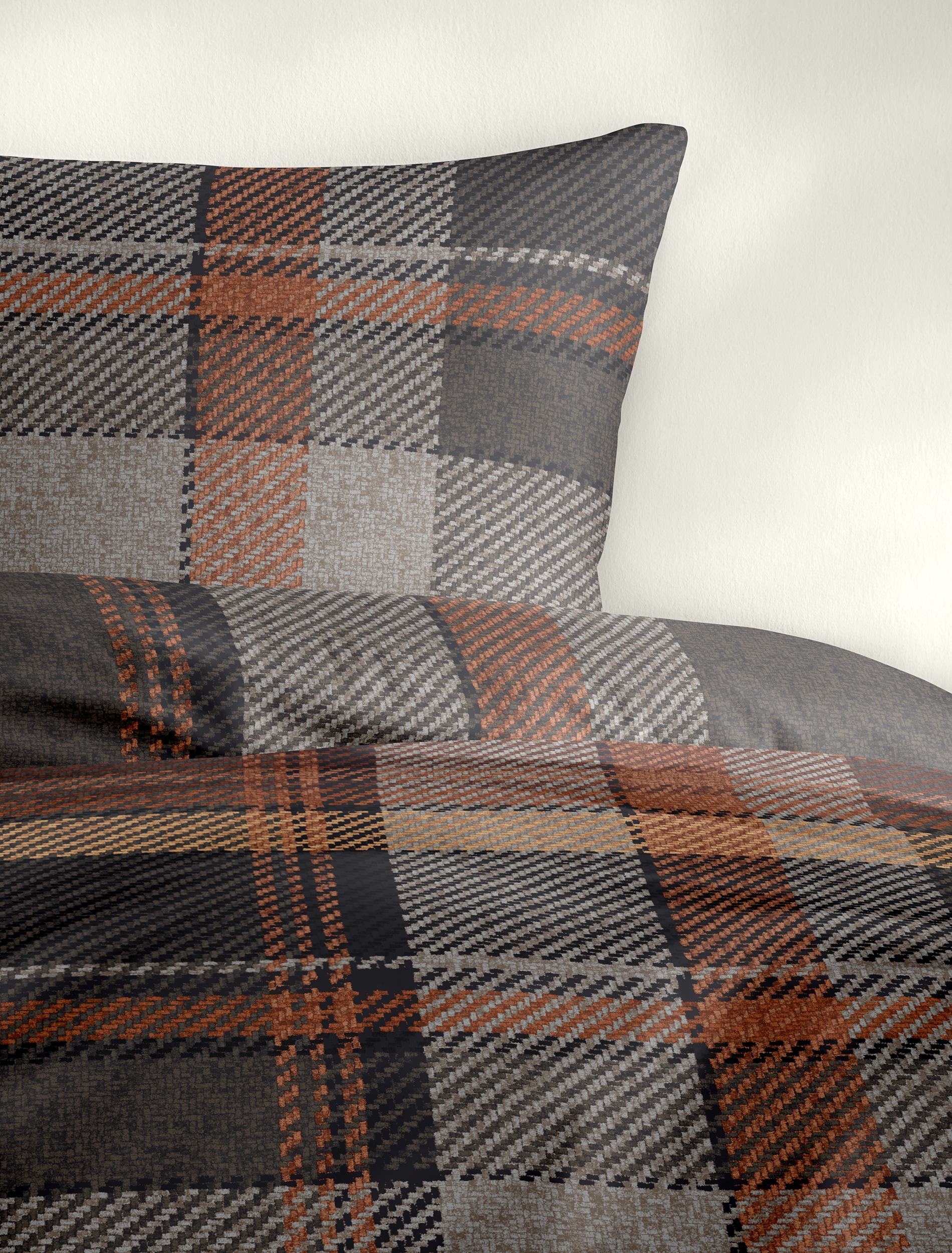 BIERBAUM Linge de lit »4046« 2 cuis en renfort et flanelle 100% coton, doux et moelleux