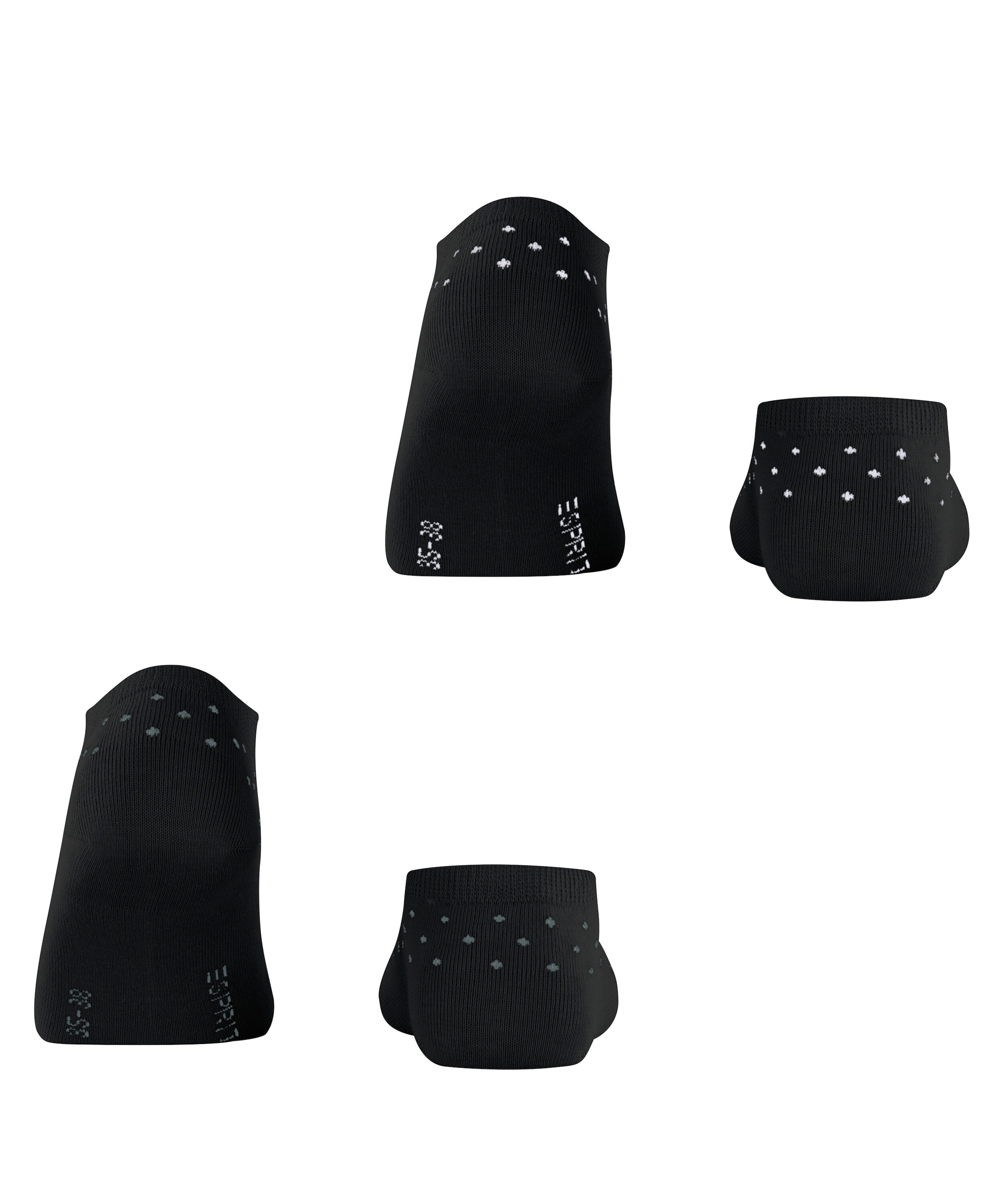 Esprit Chaussettes de baskets »Fine Dot« 2 paires,  motif à pois, bord resserré, pois