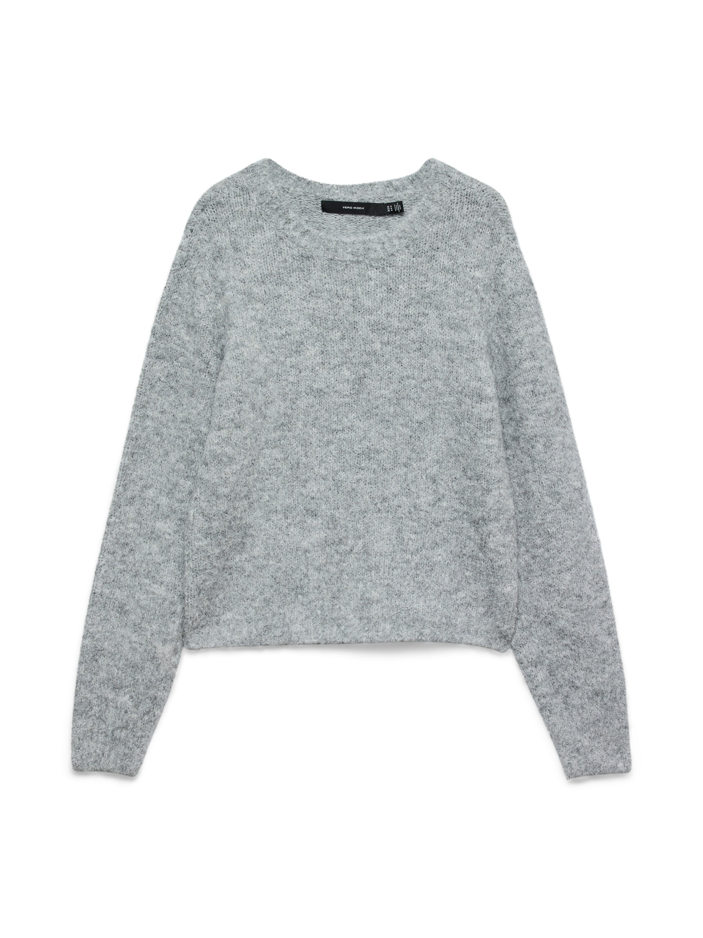Vero Moda Pull en tricot »VMNOVAH LS O-NECK PULLOVER GA NOOS« mélange de matériaux, coupe régulière