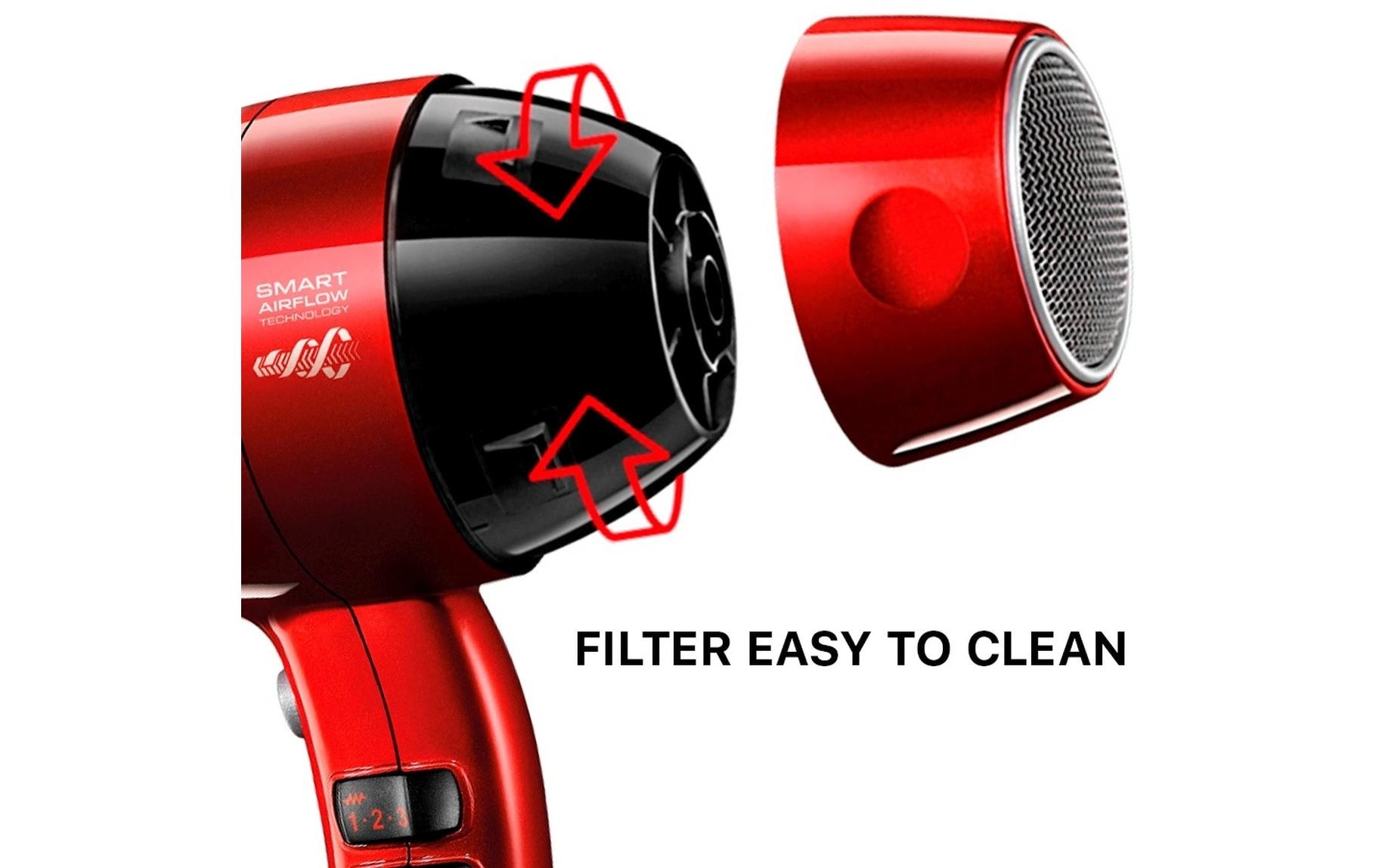 Valera Sèche-cheveux »Swiss Silent Jet 8500 Metalic Red« 2.000 W