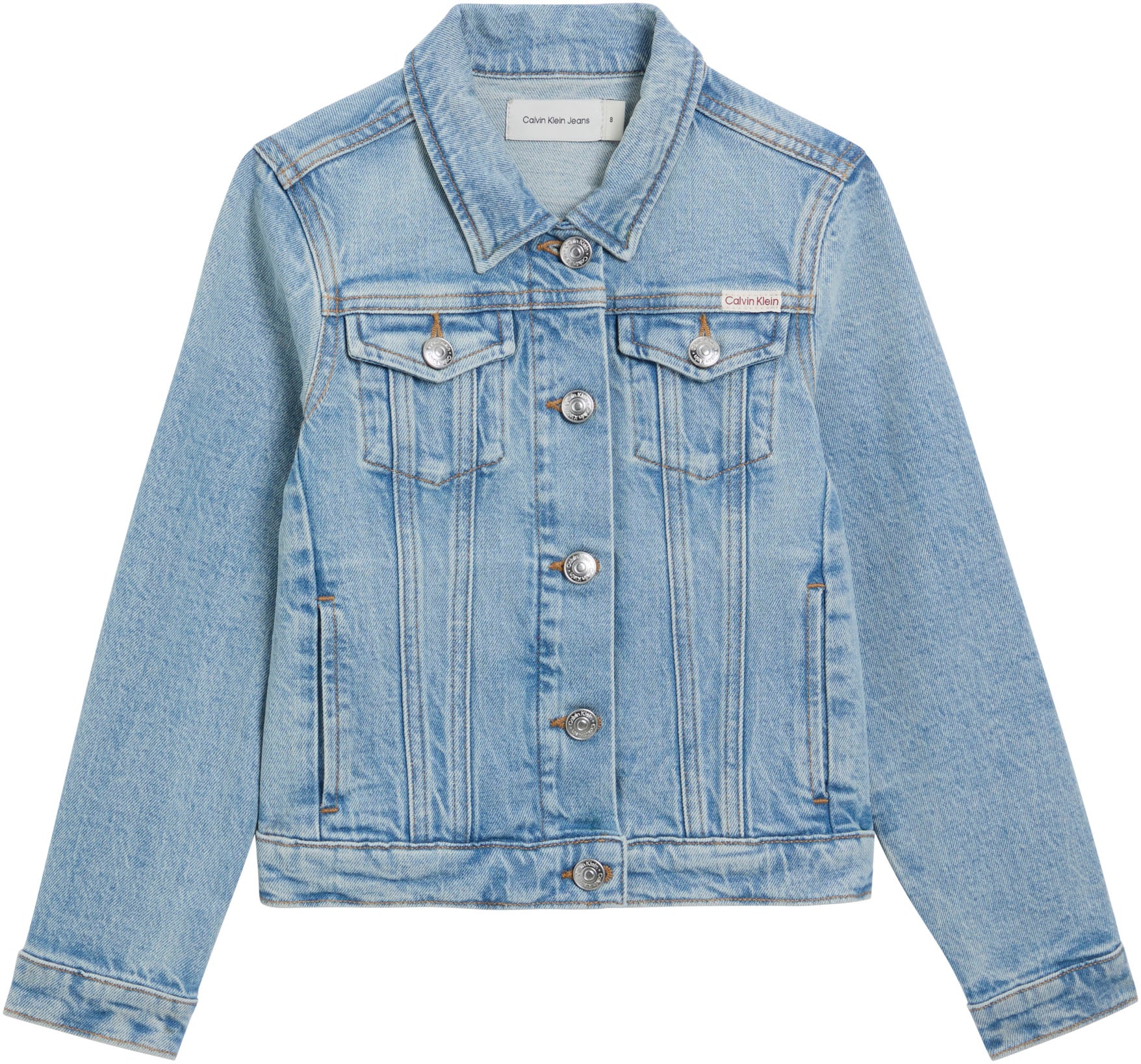 Calvin Klein Jeans Veste en jean »DENIM WASH« ohne Kapuze Regular fit für Kinder mit Taschen