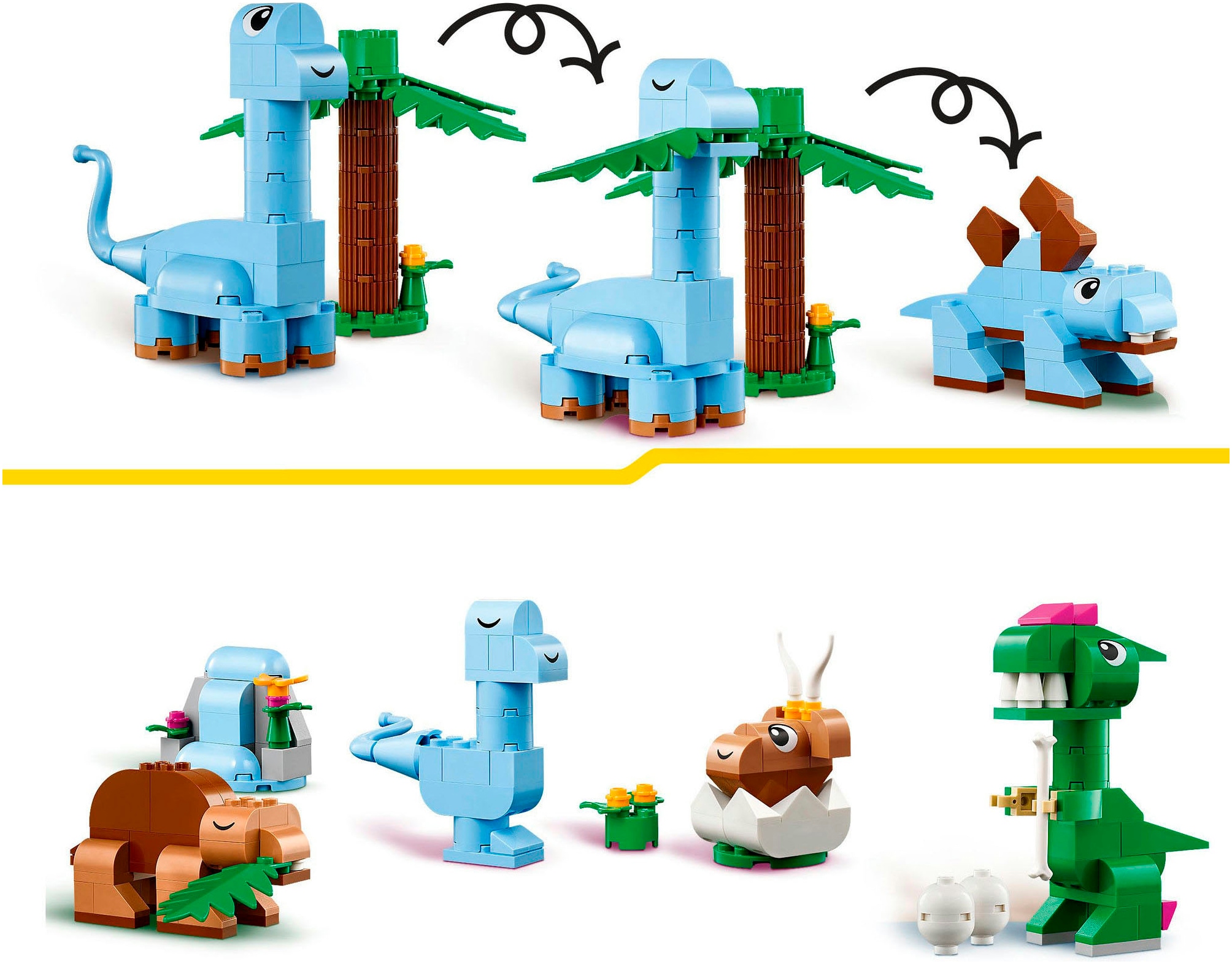 LEGO® Konstruktionsspielsteine »Kreative Dinosaurier (11041), LEGO Classic« Made in Europe