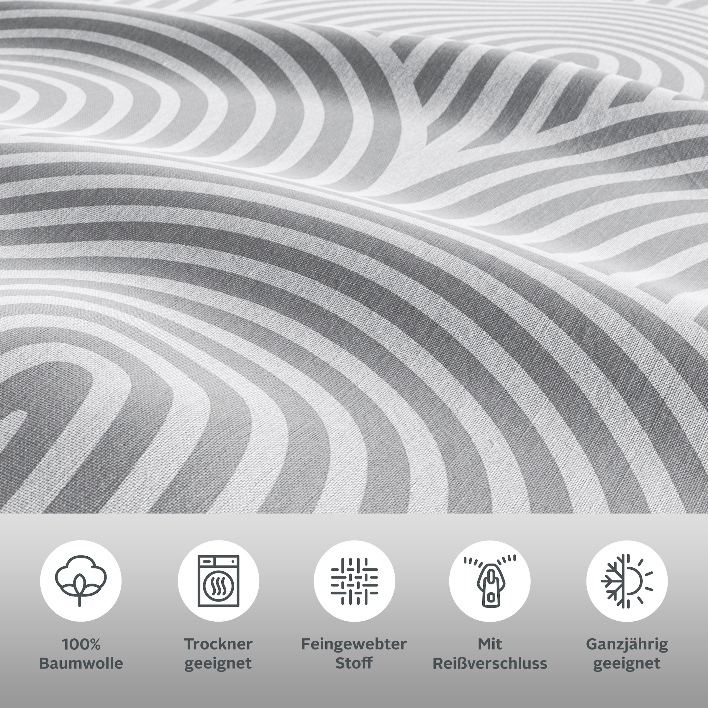 Leonique Linge de lit »Matilda in Gr. 135x200 oder 155x220 cm« 2 cuis tlg. Bettwäsche aus Baumwolle, Bettwäsche mit skandinavischem Design