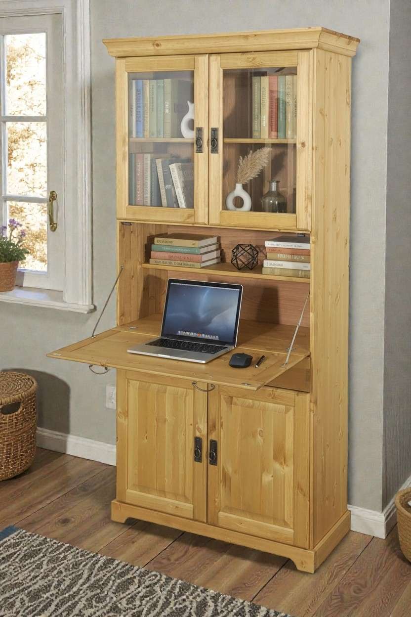 GOODproduct Sekretär »Rügen« aus massiver Kiefer, Breite 94 cm, made in EU