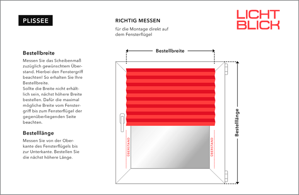 LICHTBLICK ORIGINAL Plissee »Klemmfix« Lichtschutz ohne Bohren verspannt Faltenstore