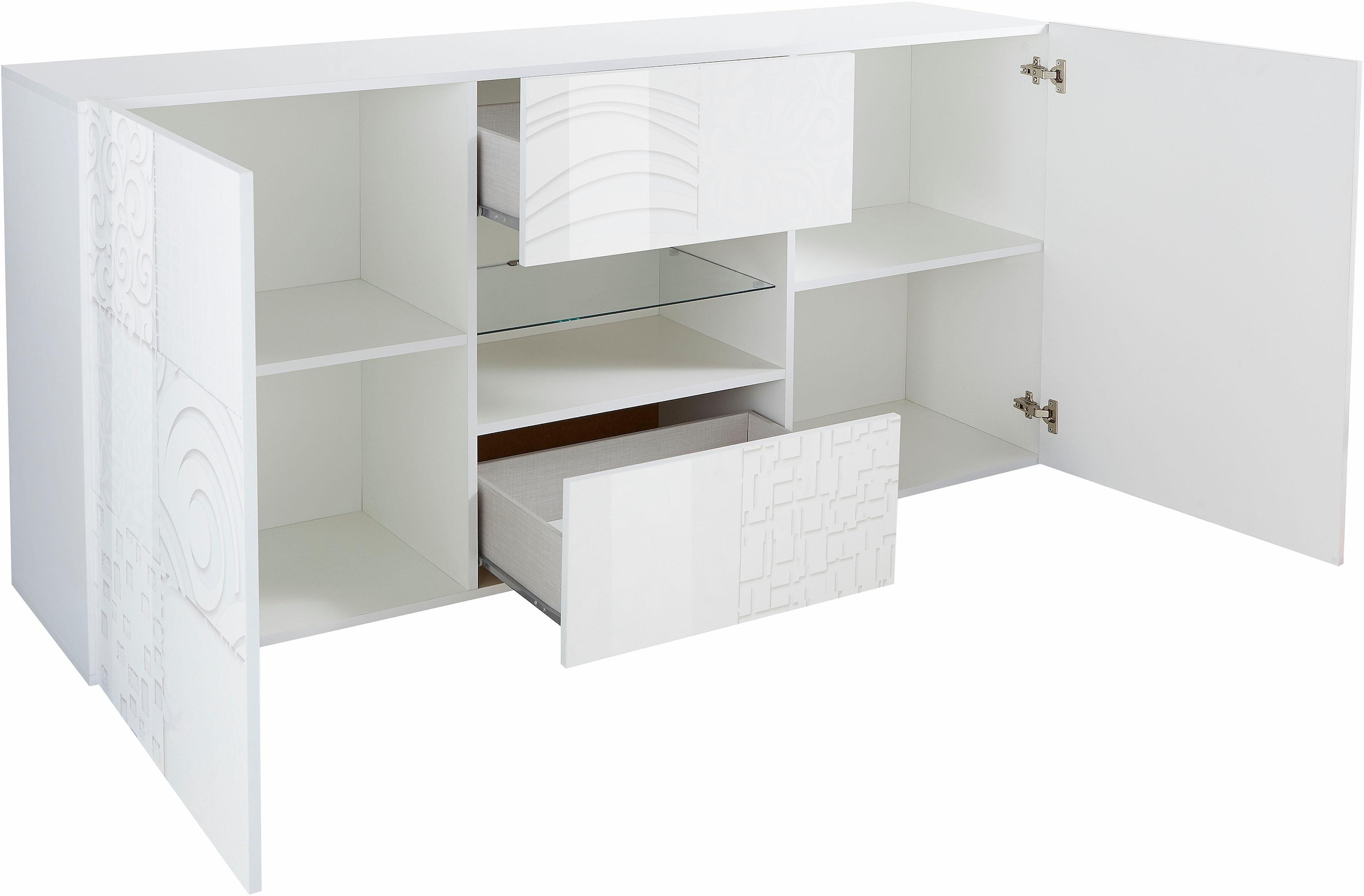 Home affaire Sideboard »Miro« Breite 181 cm mit dekorativem Siebdruck