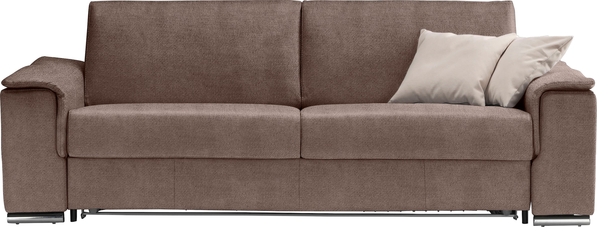 Egoitaliano 2,5-places »Cecilia, modern und elegant mit erstklassigem Sitzkomfort« mit verchromten Metallfüssen