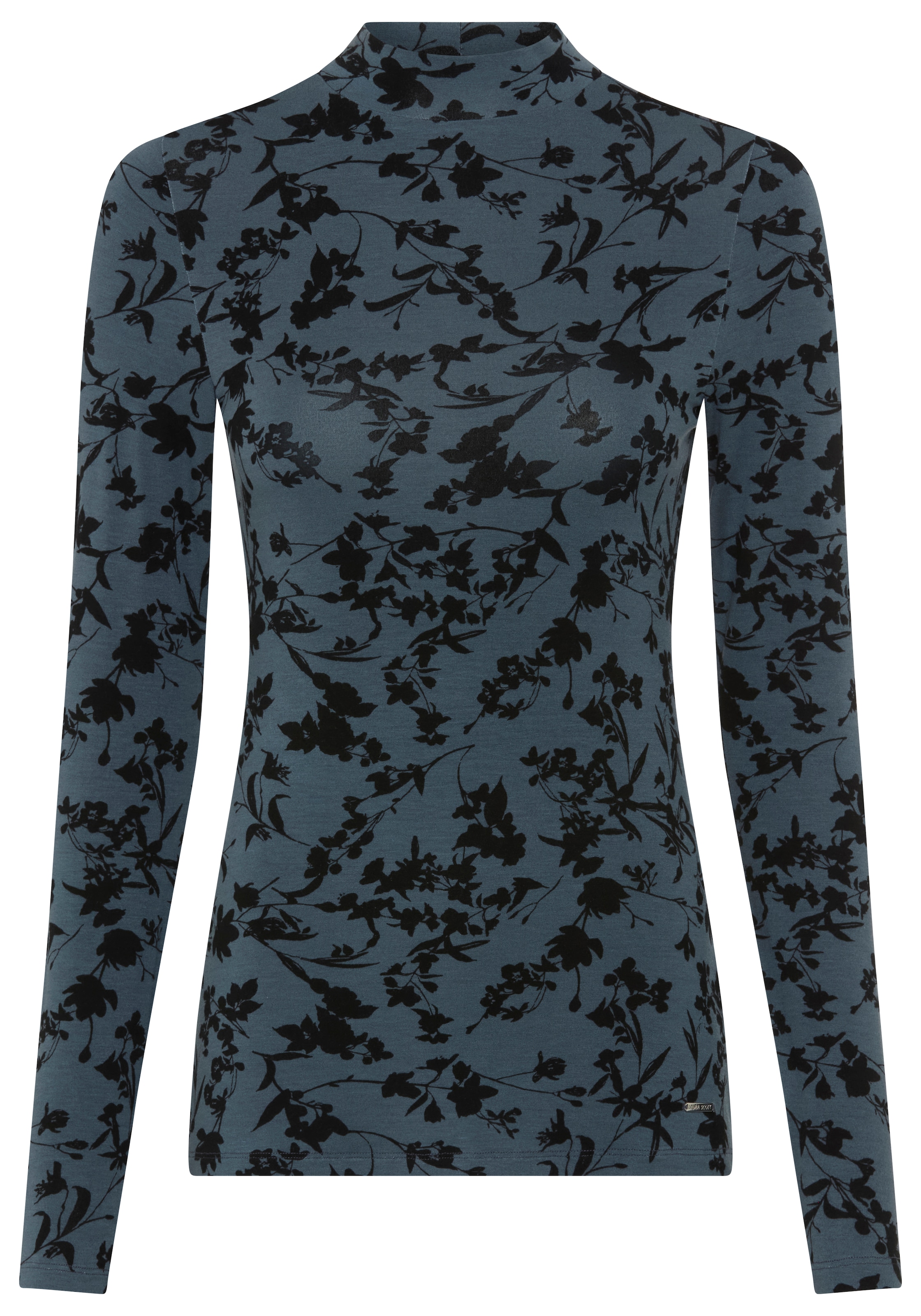 Laura Scott T-shirt à manches longues en mélange viscose, coupe ajustée, longueur couvrant les hanches