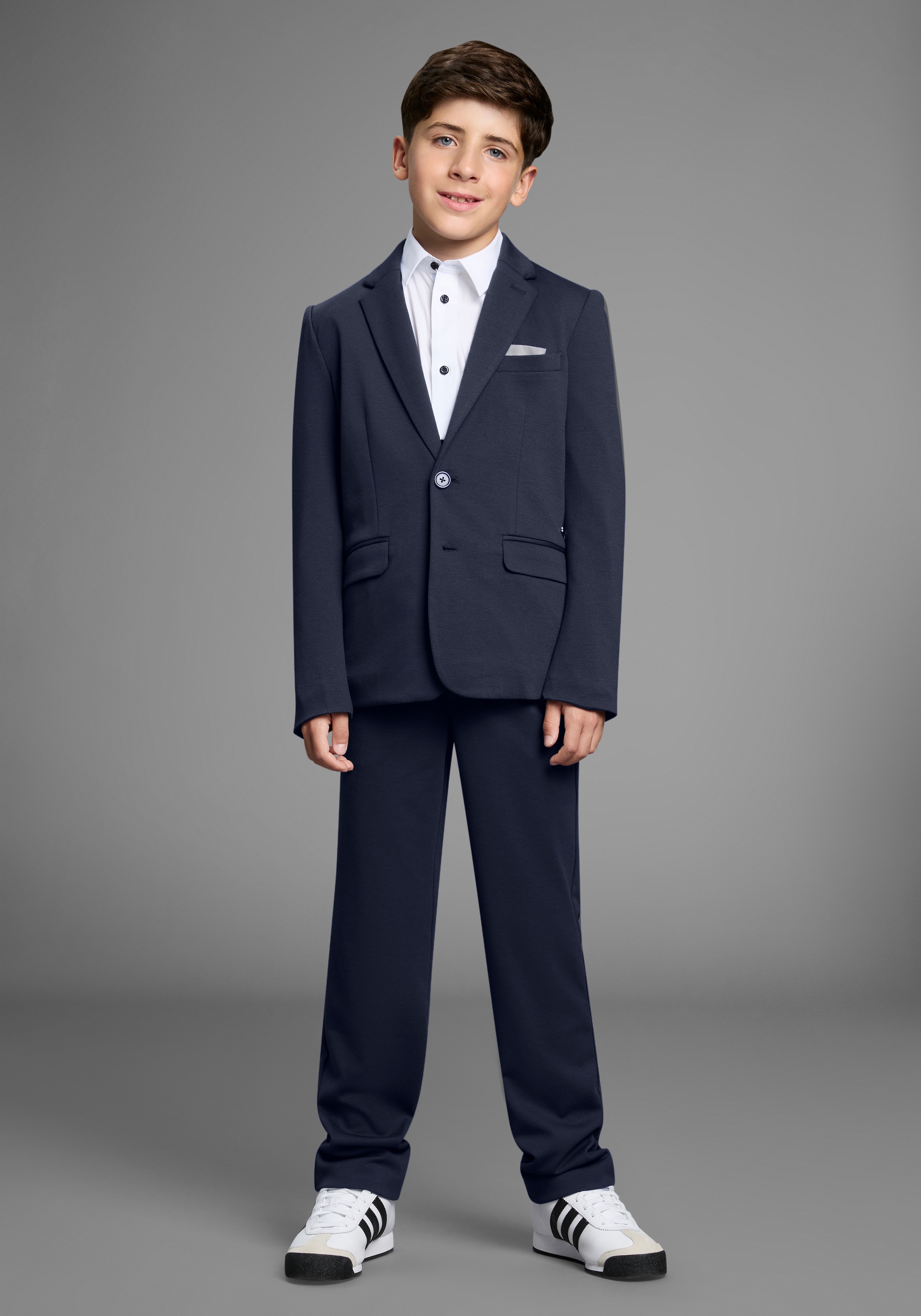 Bruno Banani Costume »2tlg. Jersey Anzug für Jungen« Ensemble, Sakko & Hose, 2 cuis tlg. Basique Für jeden Anlass passend. Eleganter Jersey Anzug für TEENS
