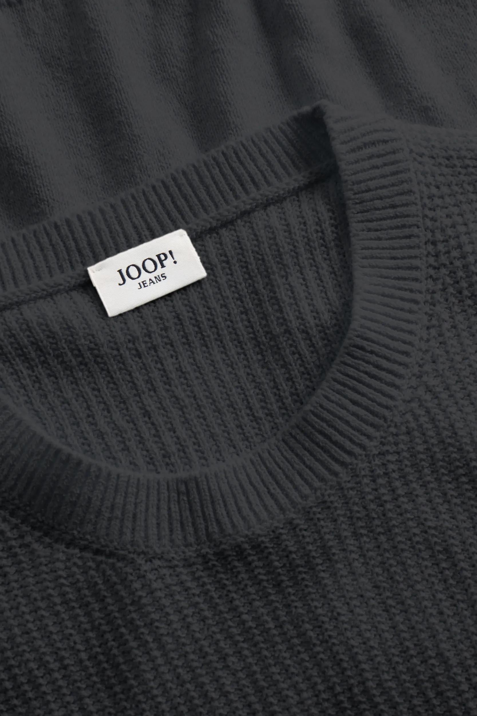 Joop Jeans Pull à col rond »Owin« im Materialmix