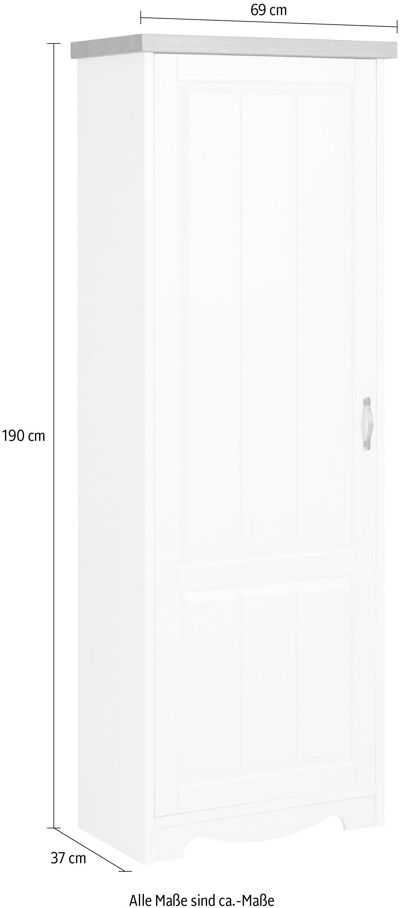 Home affaire Garderobenschrank »Trinidad« aus massiver Kiefer, FSC® zertifiziert, Breite 69 cm