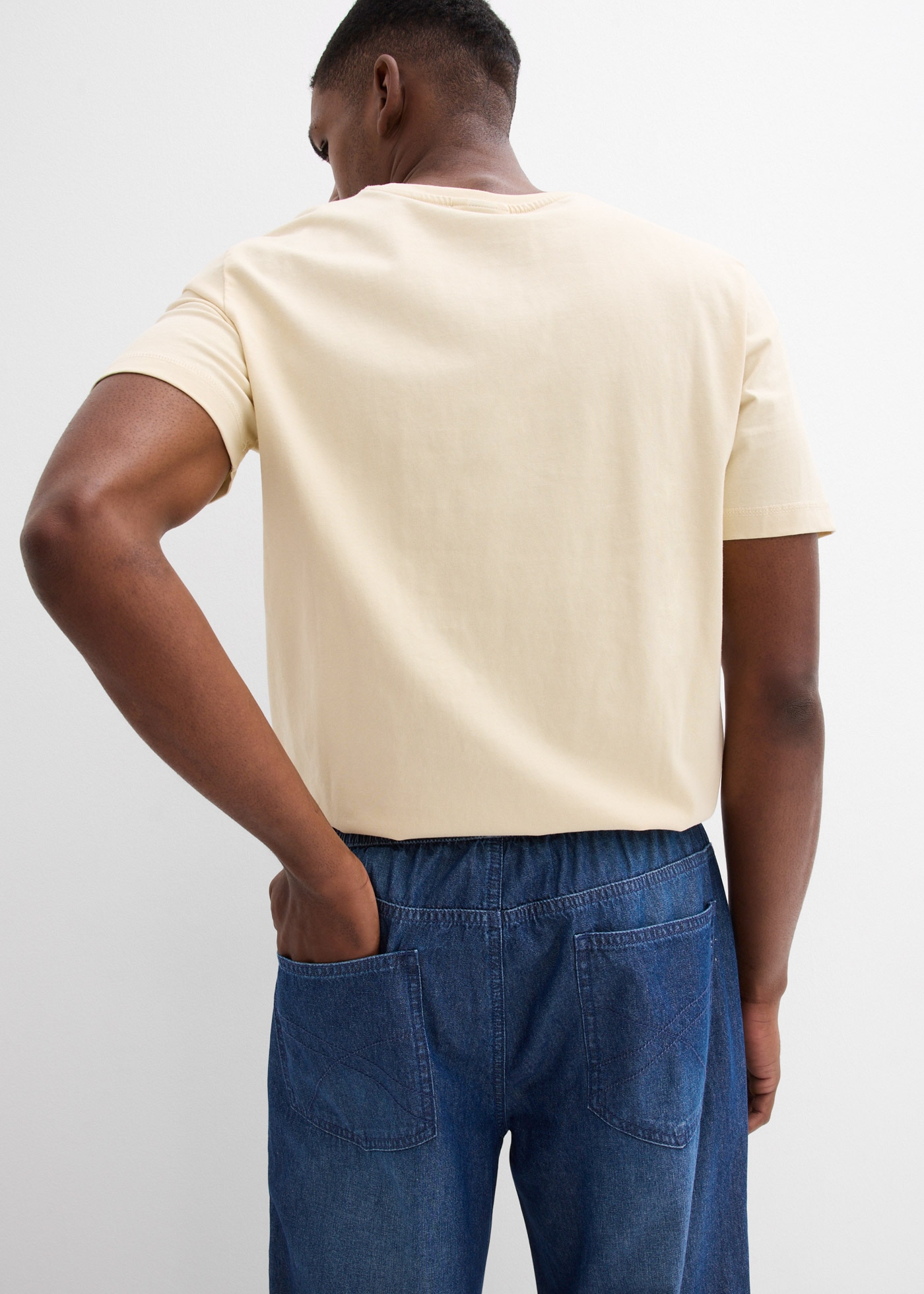 bonprix Jeans à enfiler Packung, 2 klassischer Schnitt, aus reiner Baumwolle, mit Washed-Effekt