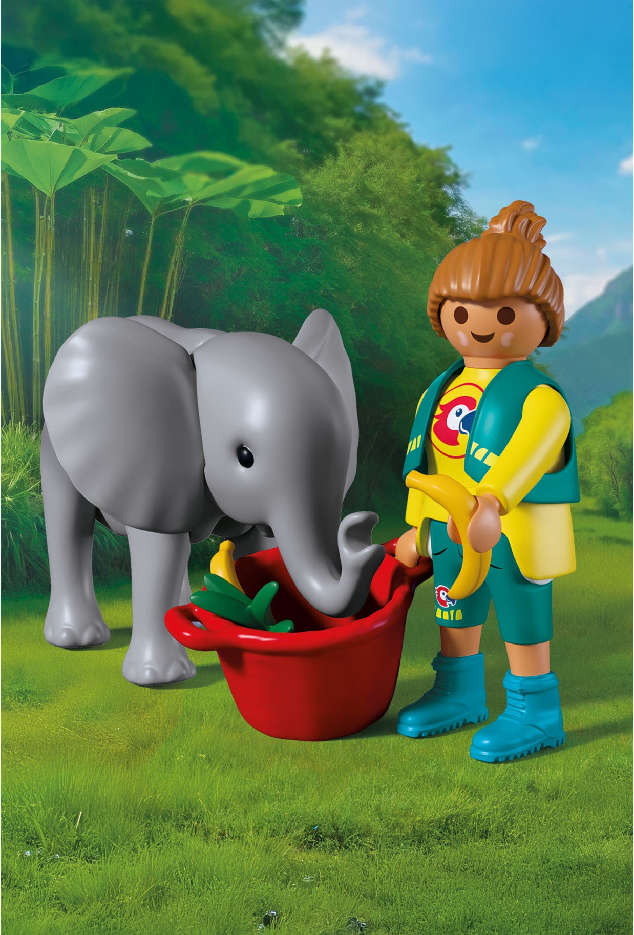 Playmobil® Konstruktions-Spielset »Zoo: Elefantenbaby und Pflegerin (72092), Animals & Friends« Made in Europe