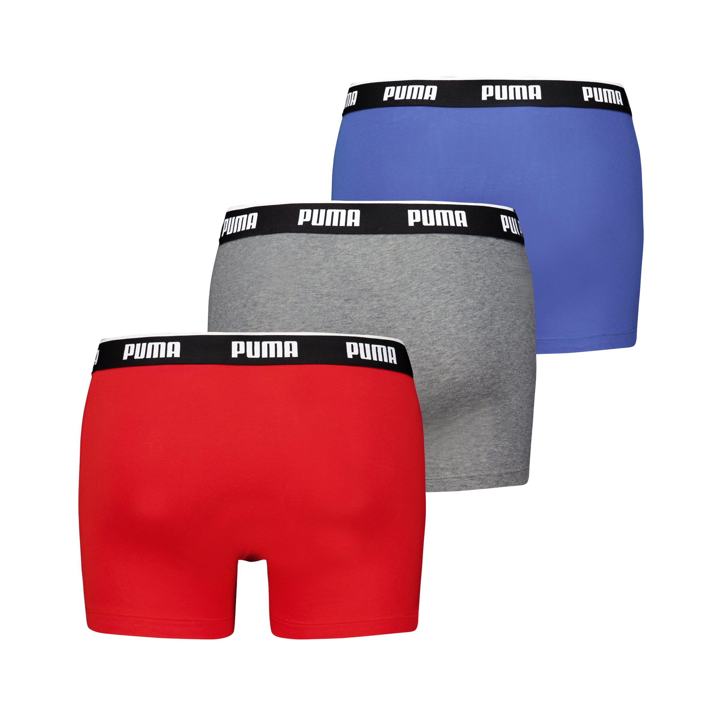 PUMA Boxers »PUMA MEN EVERYDAY BASIC BOXERS 3P« 3er Pack,  Komfortabler elastischer Logobund