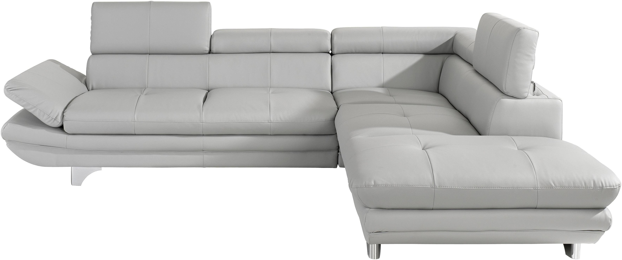 COTTA Ensemble rembourré »Enterprise L-Form« Set,  Set bestehend aus: Ecksofa mit Arm- & Kopfteilverstellung & Hocker