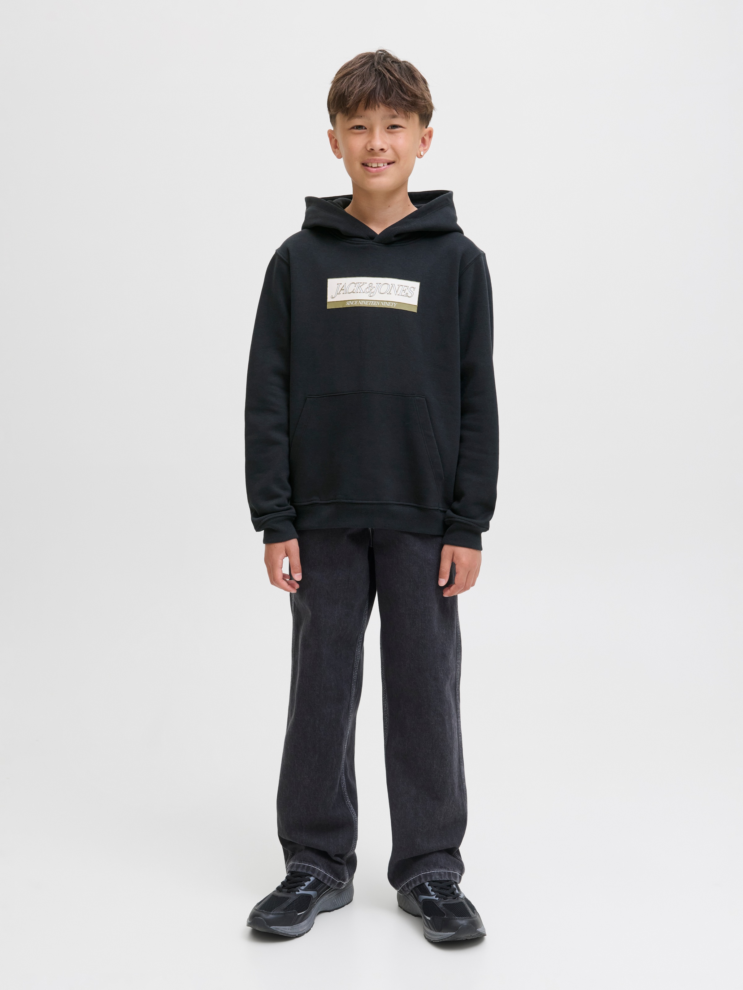 Jack & Jones Junior Sweat à capuche »JORINWOOD BLOCK BRANDING SWEAT NOOS JNR«