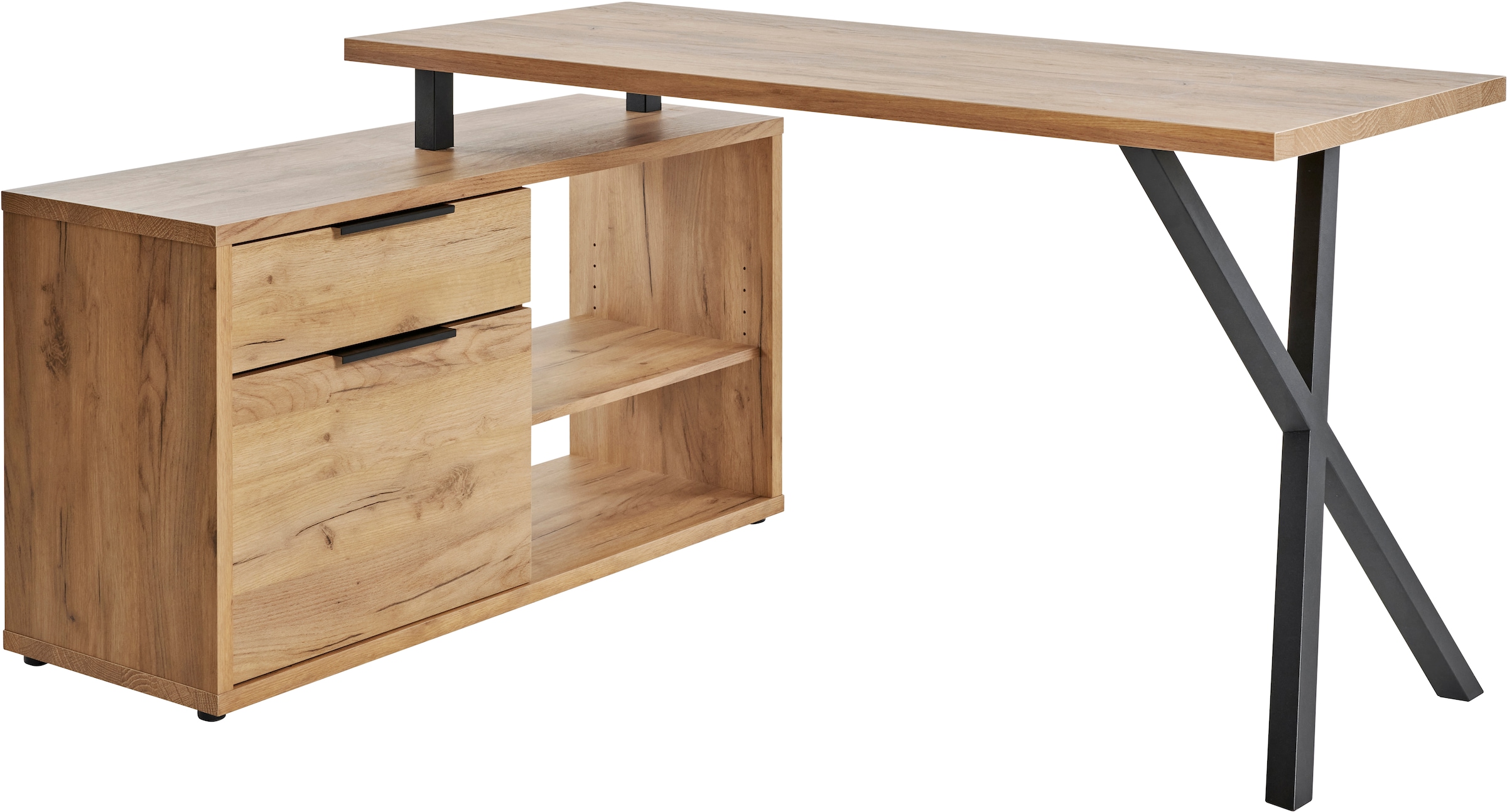 Jahnke Schreibtisch »X-TRA C 145 E« 1 Stk. tlg. Eckschreibtisch, wechselseitig montierbar, X-Gestell