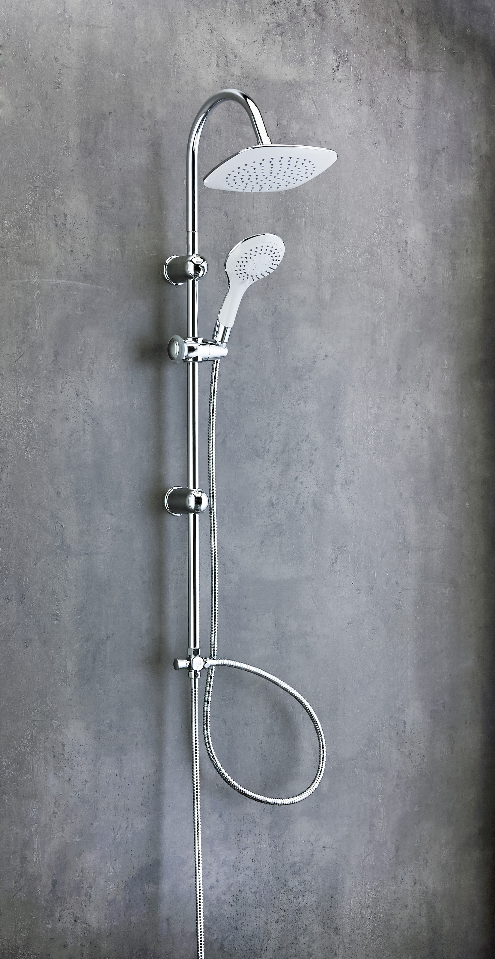 Schütte Brausegarnitur »Teneriffa« Set,  Überkopfbrausset Duschsystem Duschsäule Brauseset Regendusche, Chrom