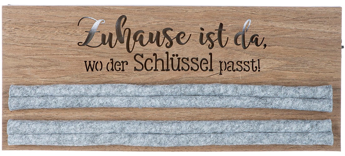 GILDE Boîte à clés »LED Schlüsselbrett mit Spruch«