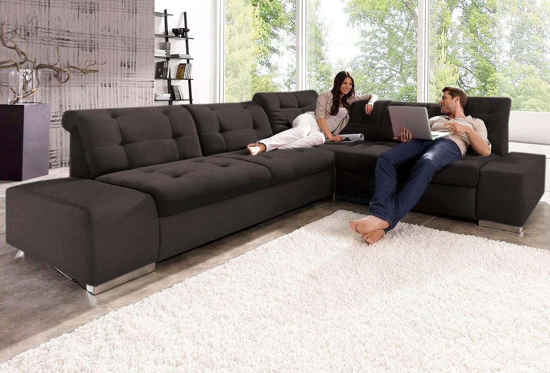 sit&more Canapé d'angle »Pale L-Form« inklusive Kopfteilverstellung, wahlweise mit Bettfunktion