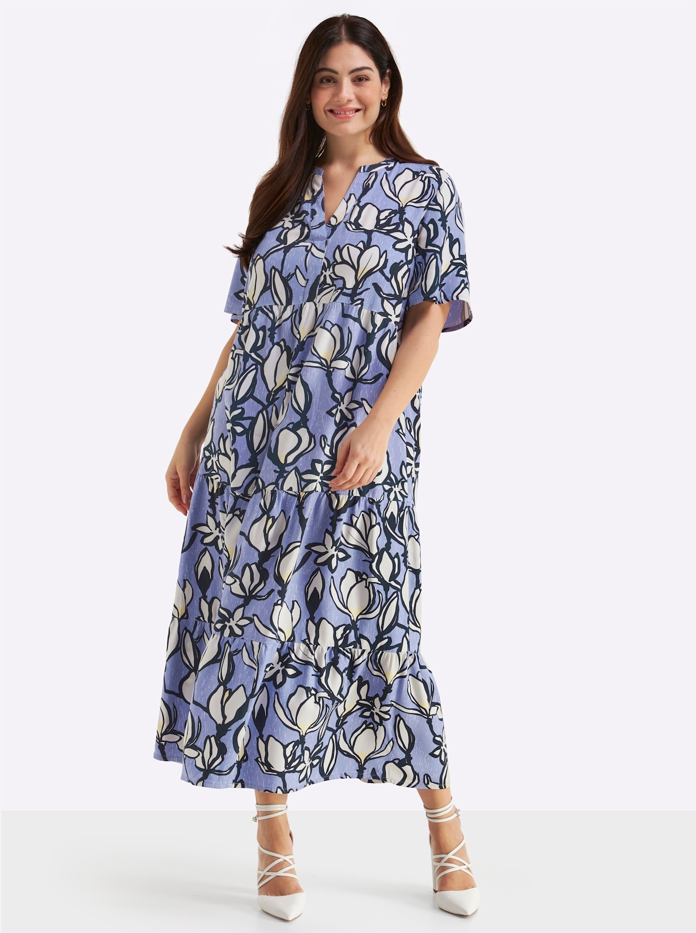 Sheego Maxi robe »Webkleid«