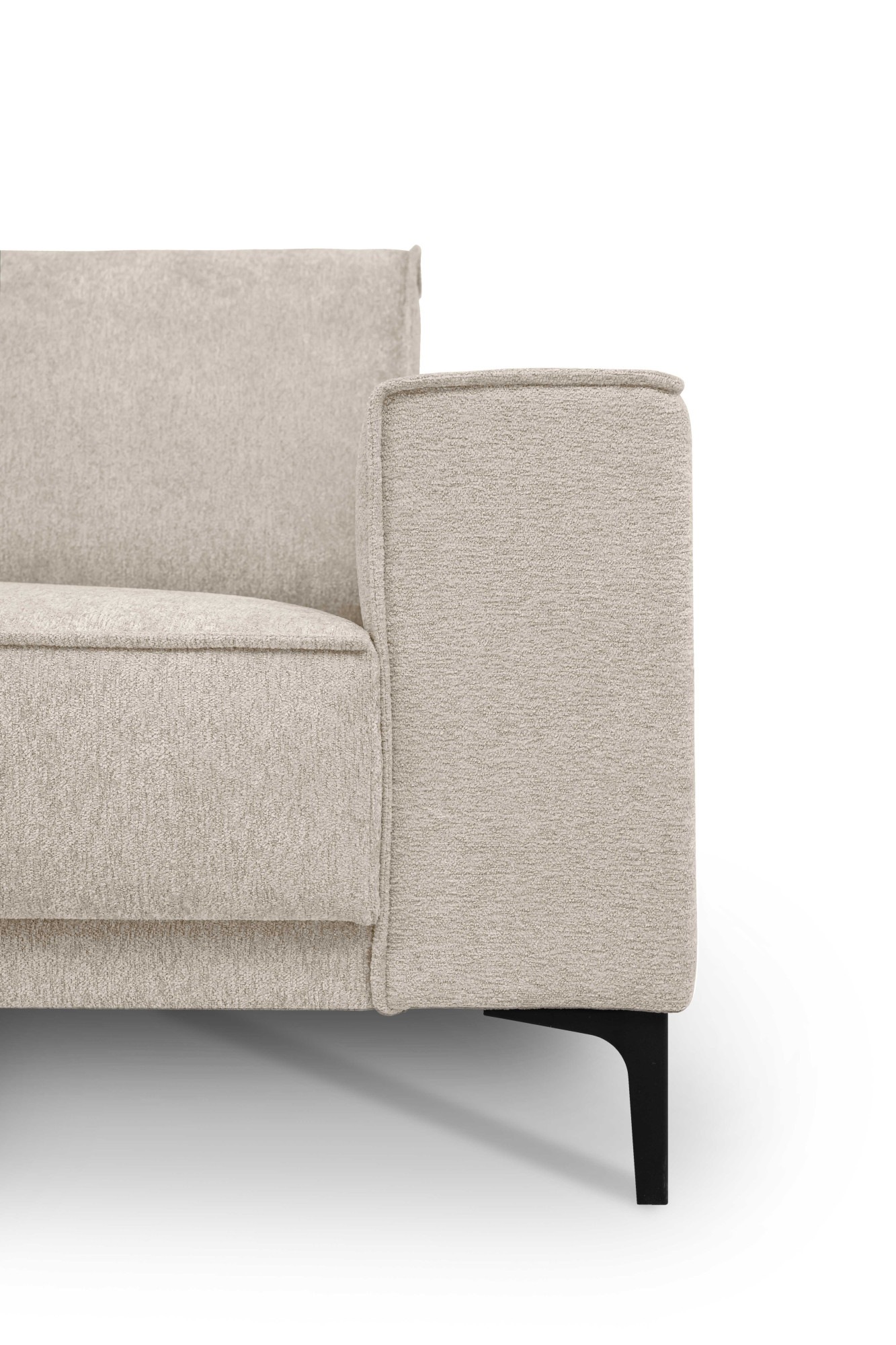 GOODproduct Canapé d'angle »OLAND Bouclé L-Form, B: 289 cm, Skandi-Design« structure, tissu plat, microfibre de luxe, bouclé