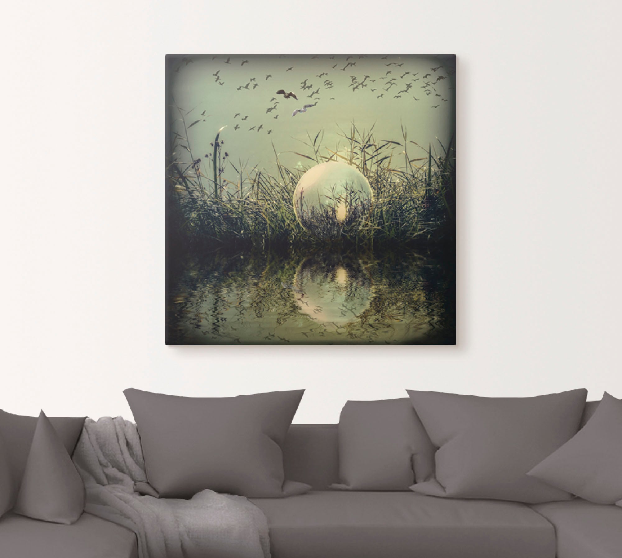 Artland Fresque murale »In der Glaskugel - Mystische Au« 1 cuis tlg. als Alubild, Leinwandbild in verschied. Grössen