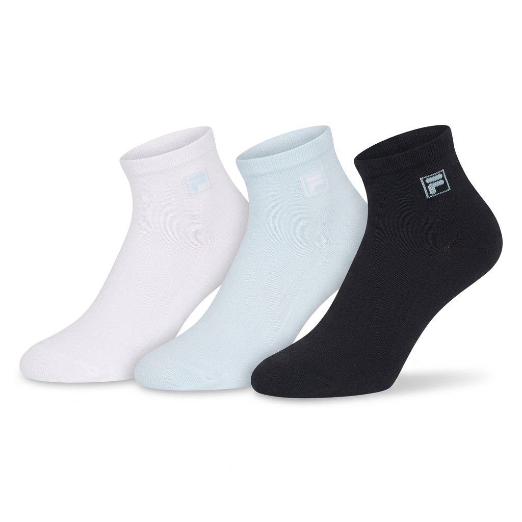 Fila Chaussettes courtes »UNISEX QUARTER PLAIN SOCKS« 3 paires,  avec logo tricoté