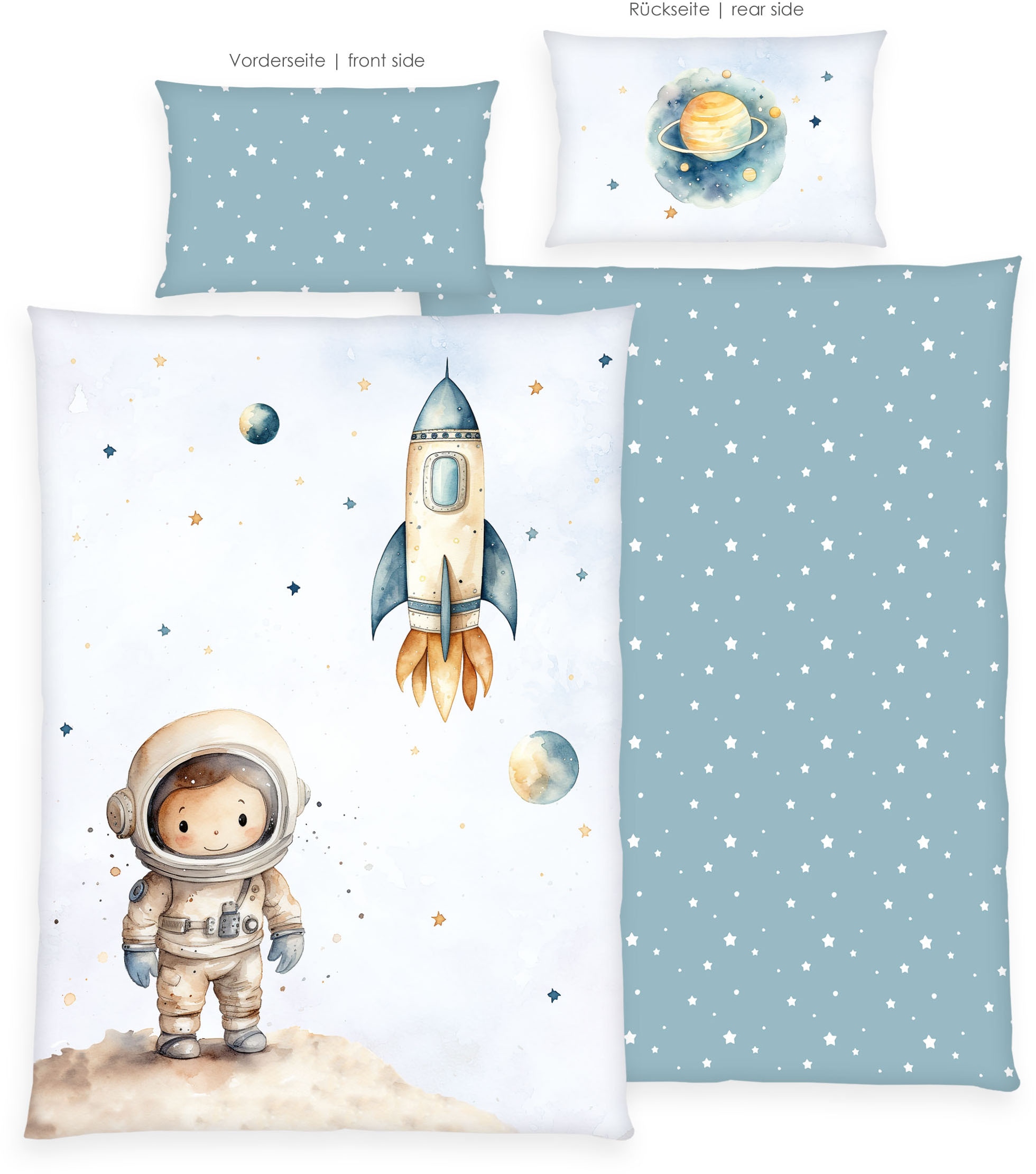 Baby Best Babybettwäsche »Kleiner Astronaut« 2 Wendebettwäsche