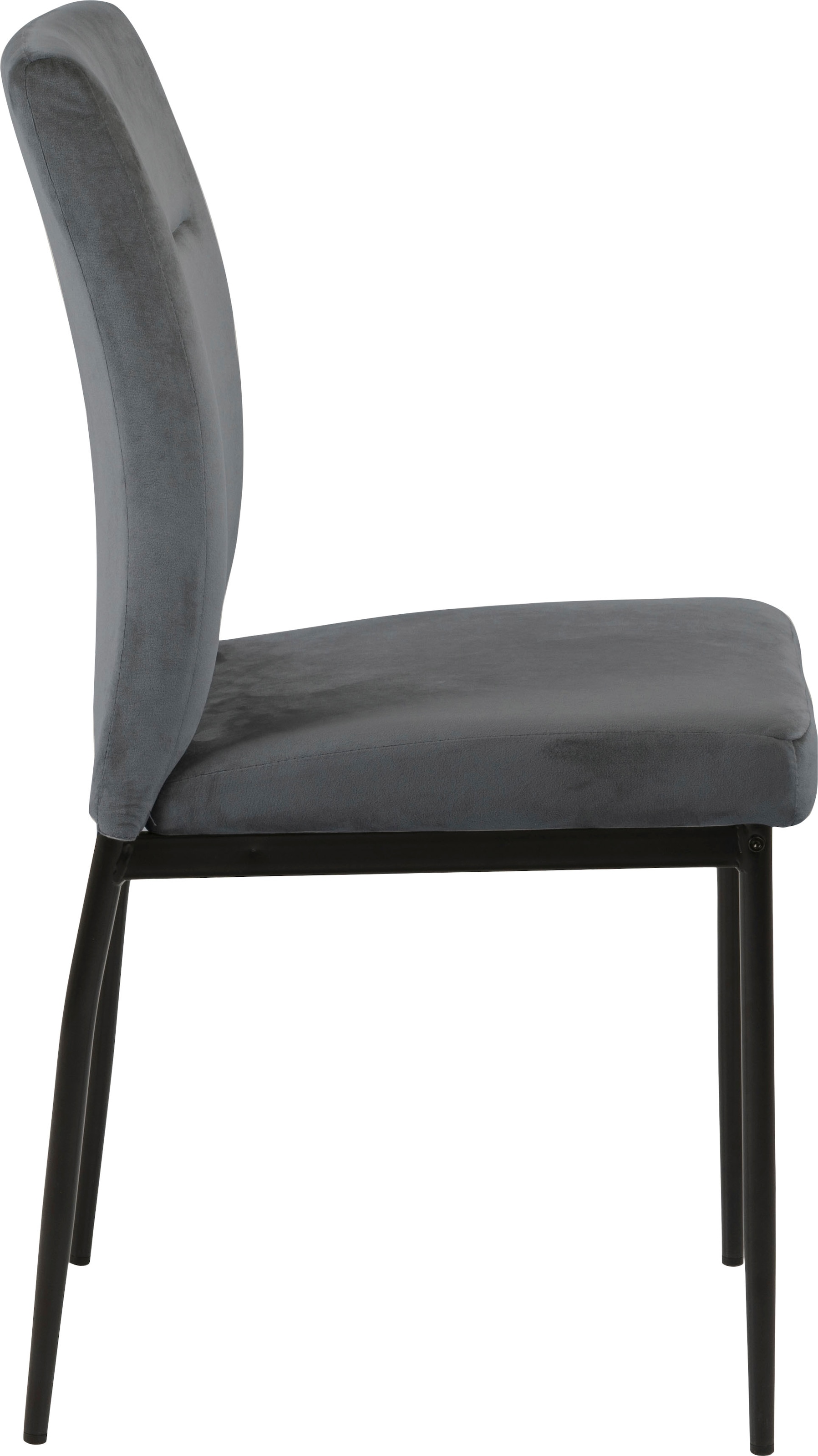 ACTONA GROUP Chaise de salle à manger »Doris« (Ensemble) 2 cuisavec tissu vivant, pieds métalliques noirs et fins