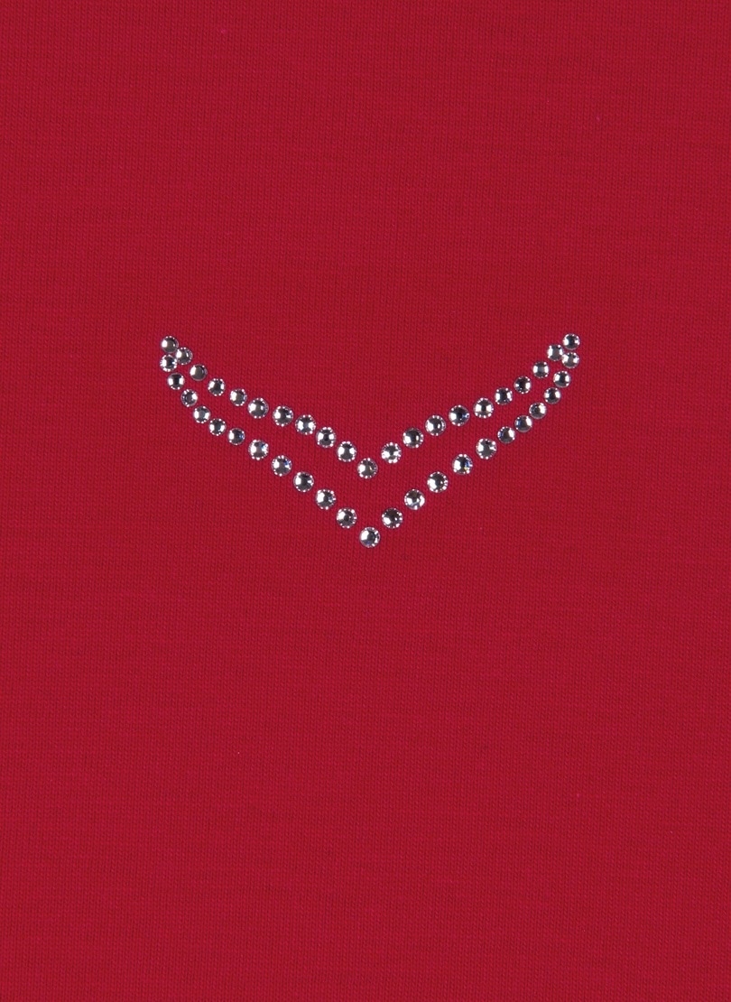 Trigema T-Shirt »TRIGEMA T-Shirt DELUXE Baumwolle mit Kristallsteinen« 1 Stk.