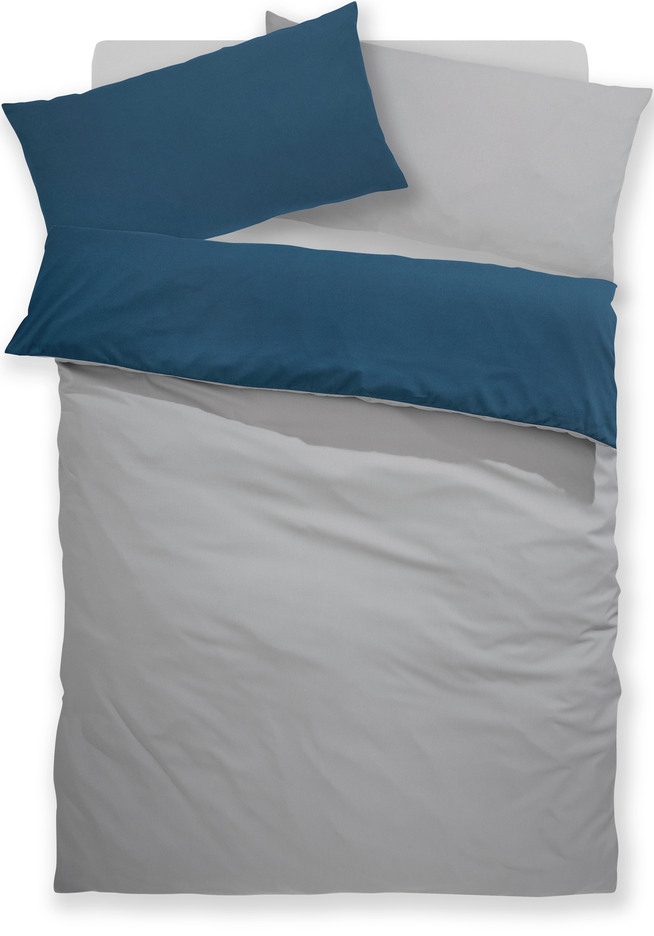 my home Linge de lit »Desner2« 2 tlg. Premium Qualität, sehr weich, uni, ab 135x200 cm