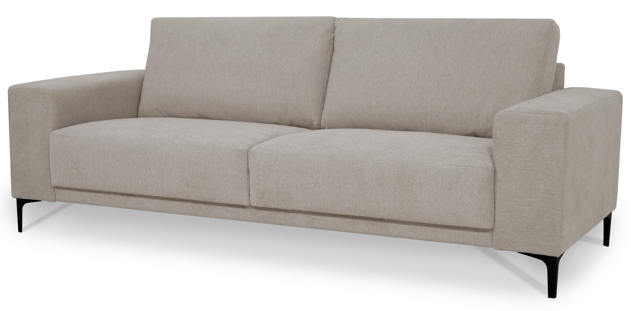 GOODproduct 3-places »Xander« Breite 224 cm, Soft-Touch Chenille, schwarze Metallfüsse