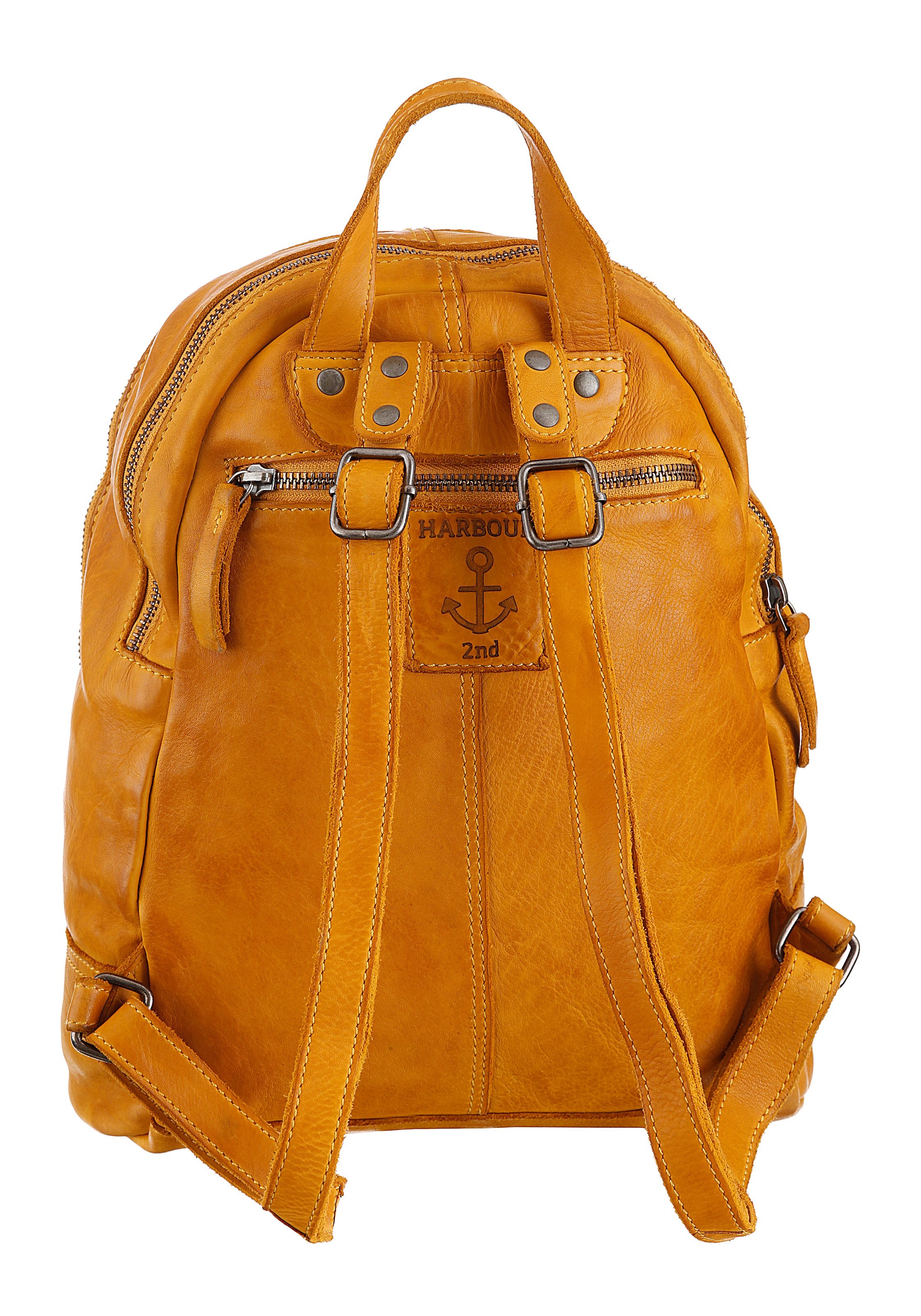 HARBOUR 2nd Cityrucksack »Meghan« aus Leder mit typischen Marken-Anker-Label und Schmuckanhänger