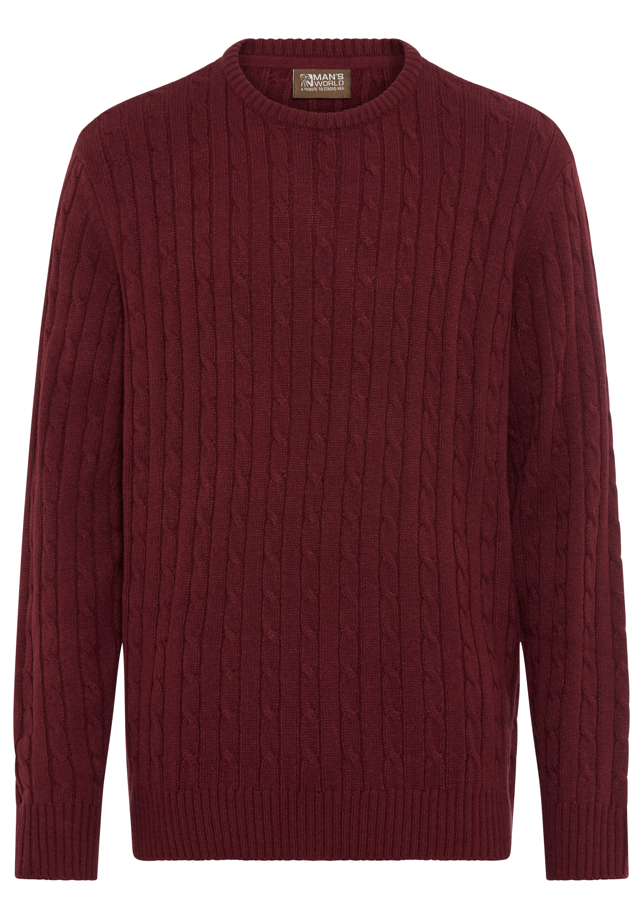 Man's World Pull à col rond »Neue Kollektion! Highlight allover Zopfmuster!« weicher Griff, Perfekt für die kältere Jahreszeit