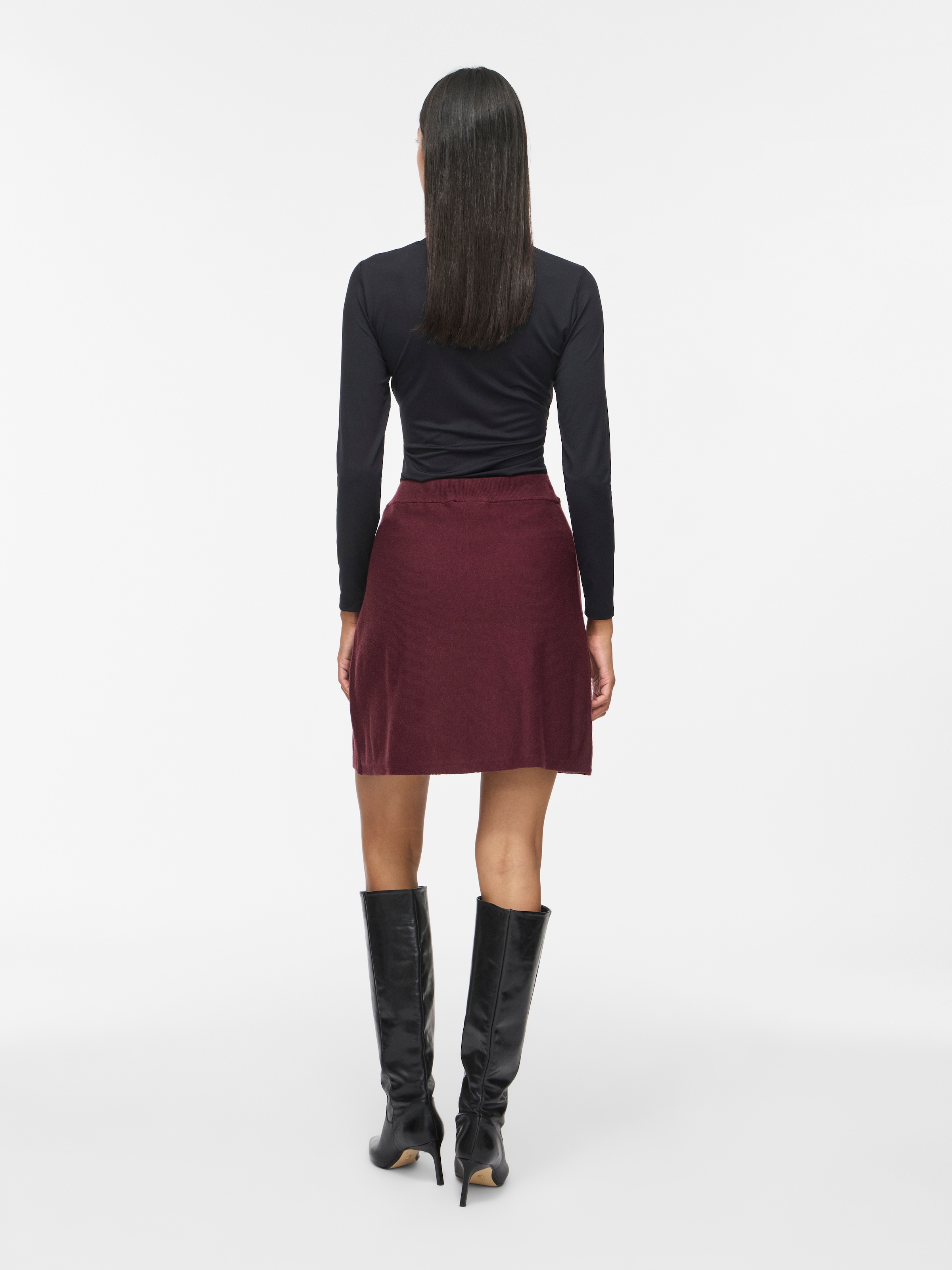 Vila Strickrock »VIKERRY HW KNIT SKIRT - NOOS« Materialmix, elastisches Bündchen