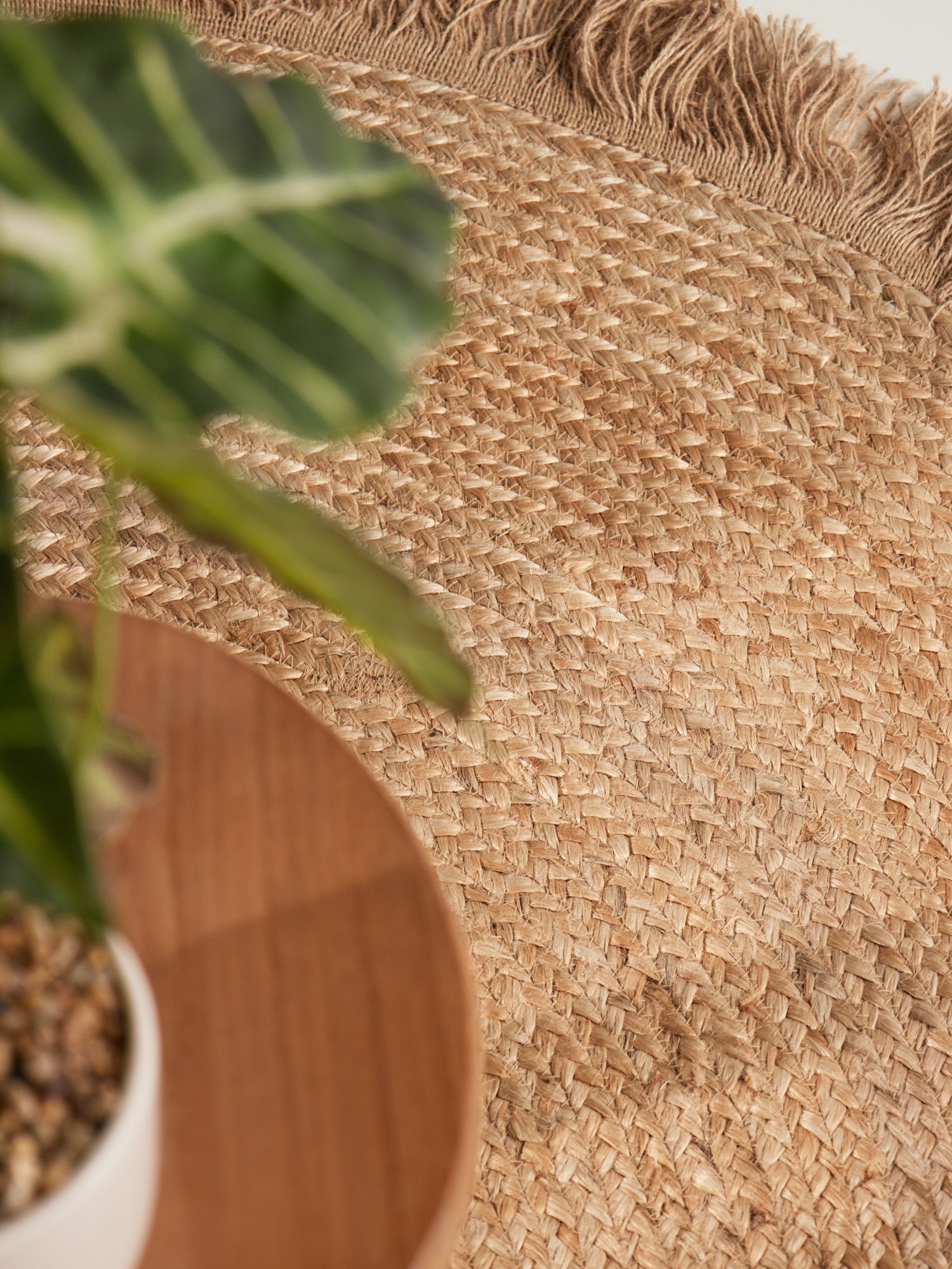 HANSE Home Tapis »Nuru« Rond 7 mm Höhe Jute, Handgemacht, Rund, Fransen, Wohnzimmerteppich, Naturteppich