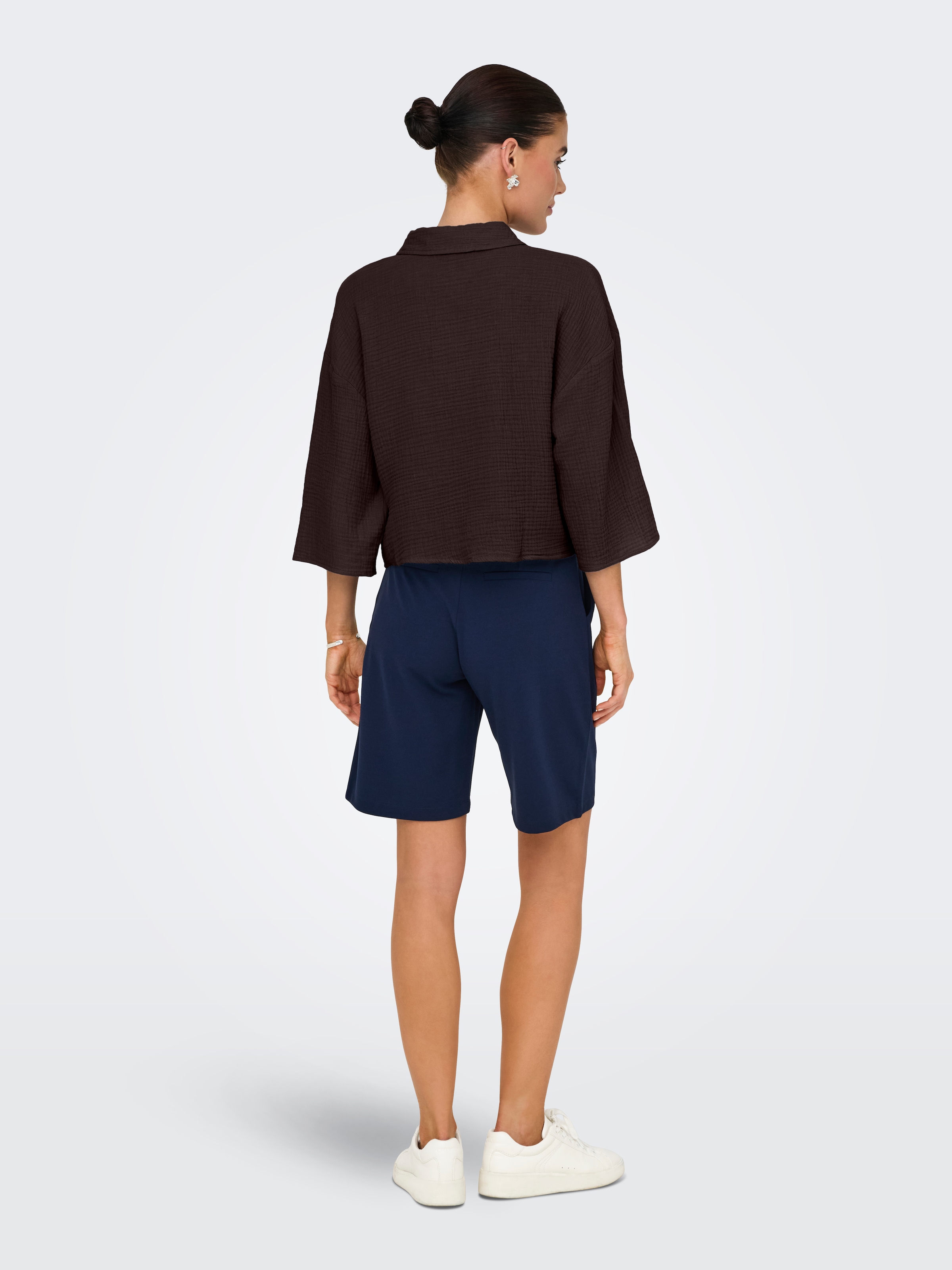 JDY Blouse chemise »JDYTHEIS LIFE 3/4 CROP SHIRT WVN NOOS« coton, coupe régulière