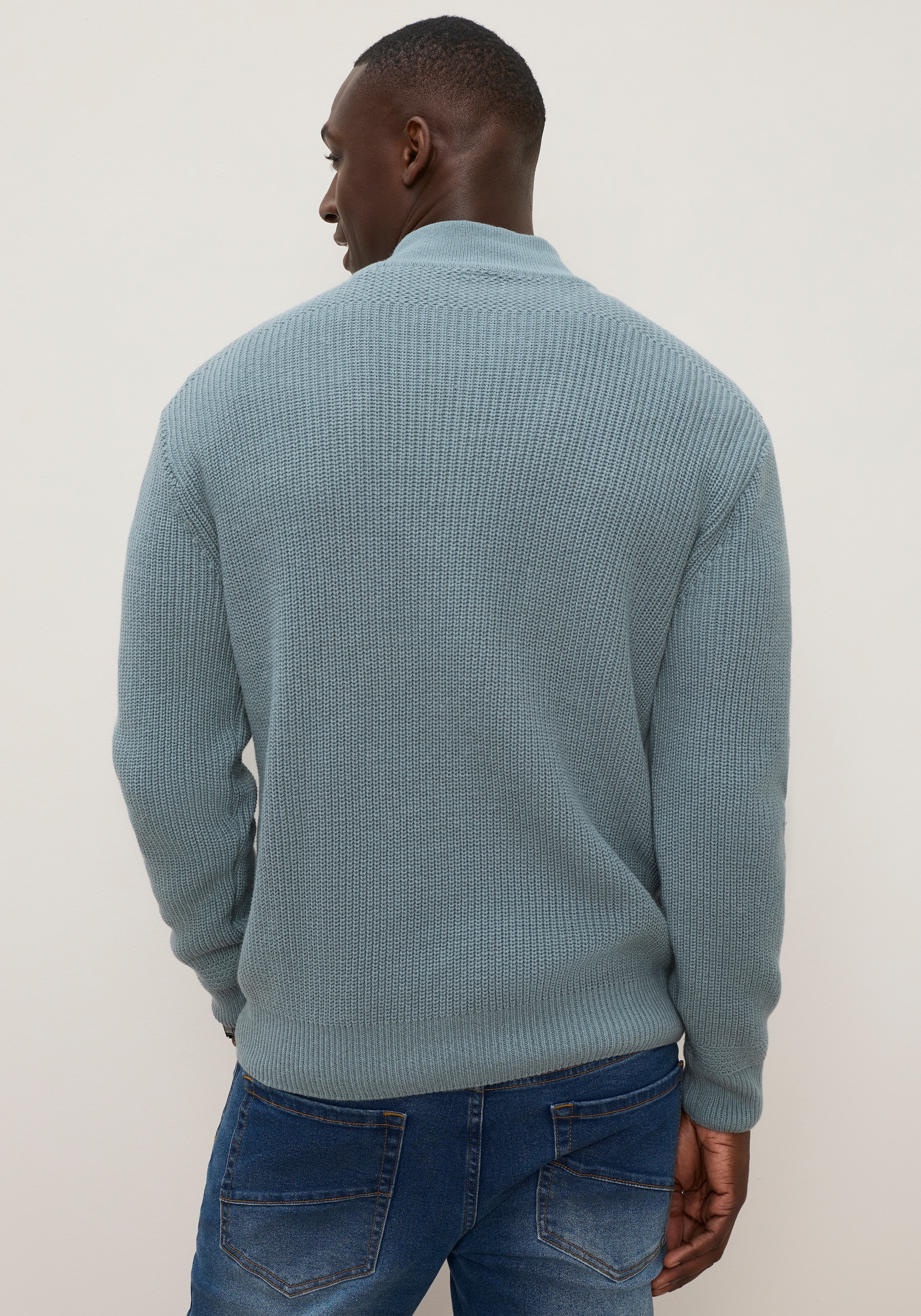 KangaROOS Pull en tricot avec col montant, coupe regular fit, en coton, manches longues
