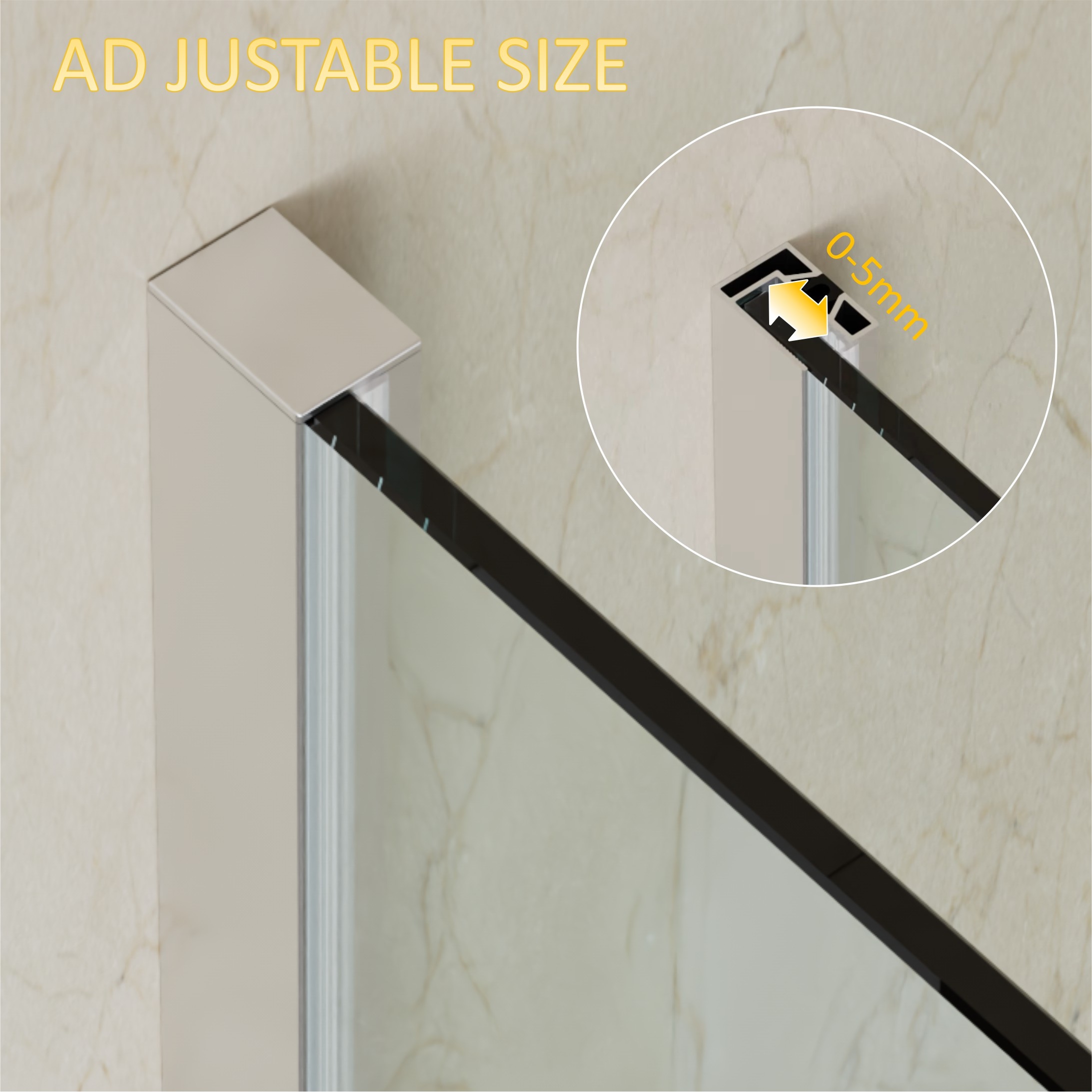welltime Walk-in-Dusche »Walk-In Trento Deluxe« 1 Stk. tlg. 8mm ESG und Antikalkversiegelung