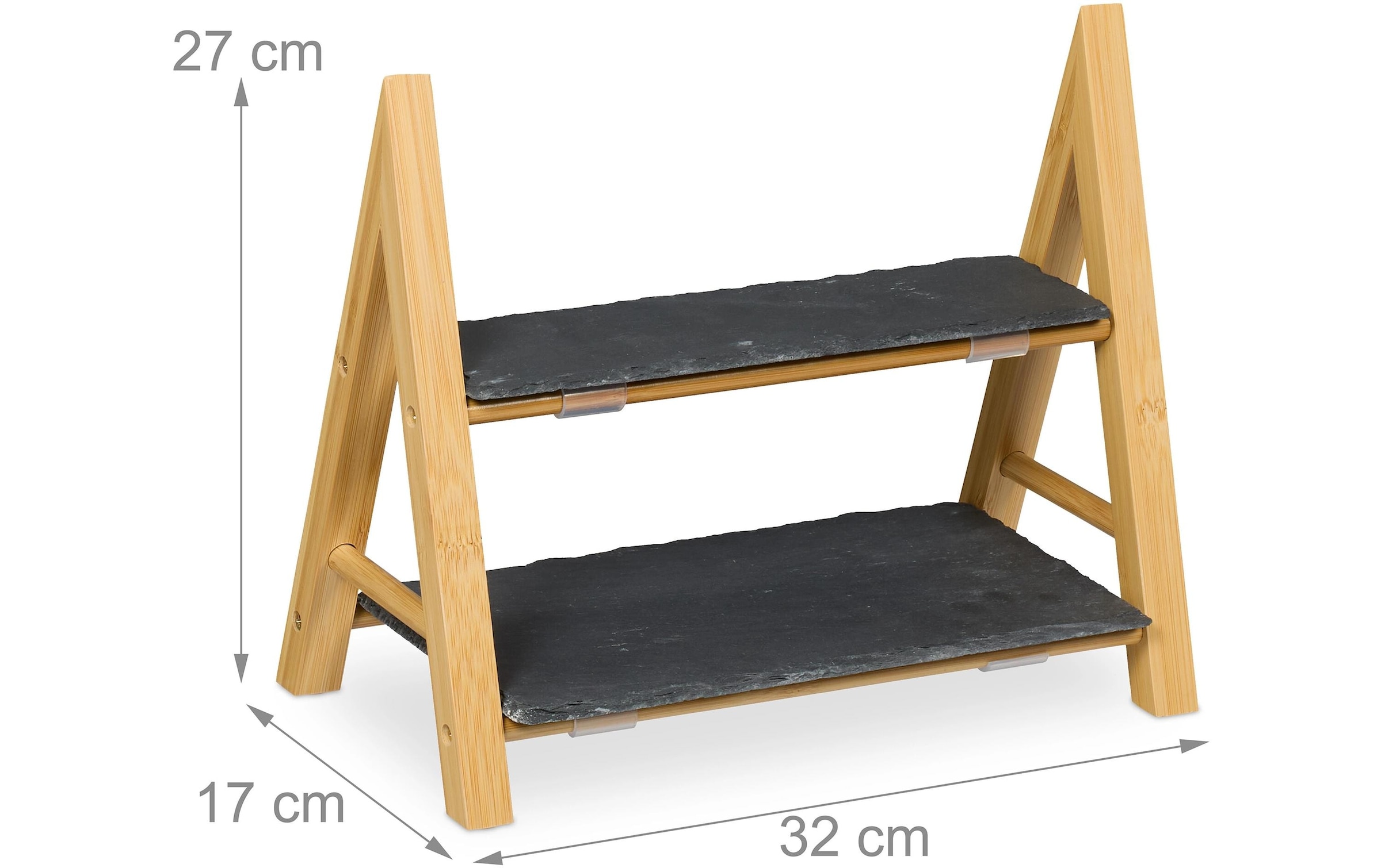 relaxdays Etagere »mit Schieferplatten«